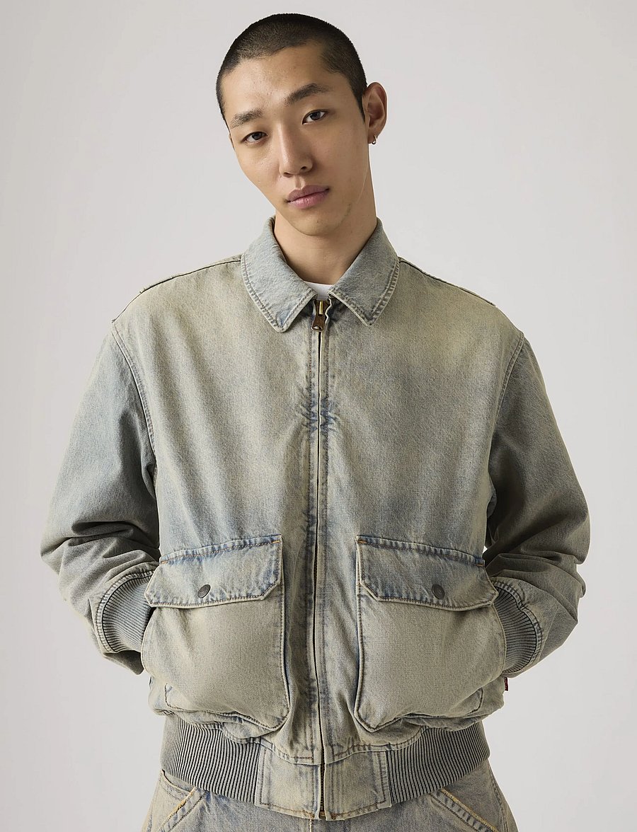 Levi's® - CORTLAND JACKET MY TINTED JOUR - džinsiniai švarkeliai su pamušalu - med indigo - worn in - 0
