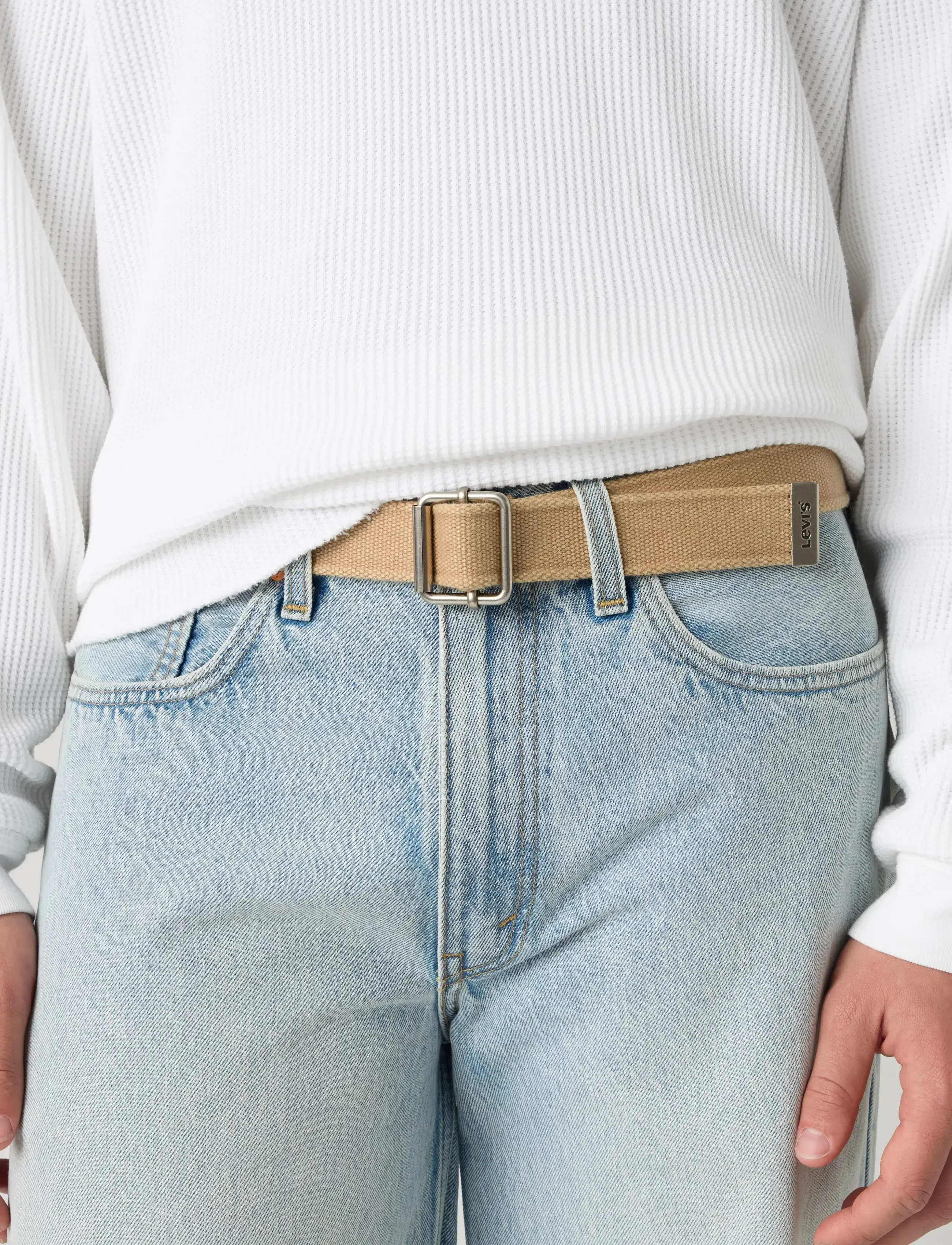 Levi's® WASHED DOWN COTTON WEB BELT TR - Streetwear - TANS / beige