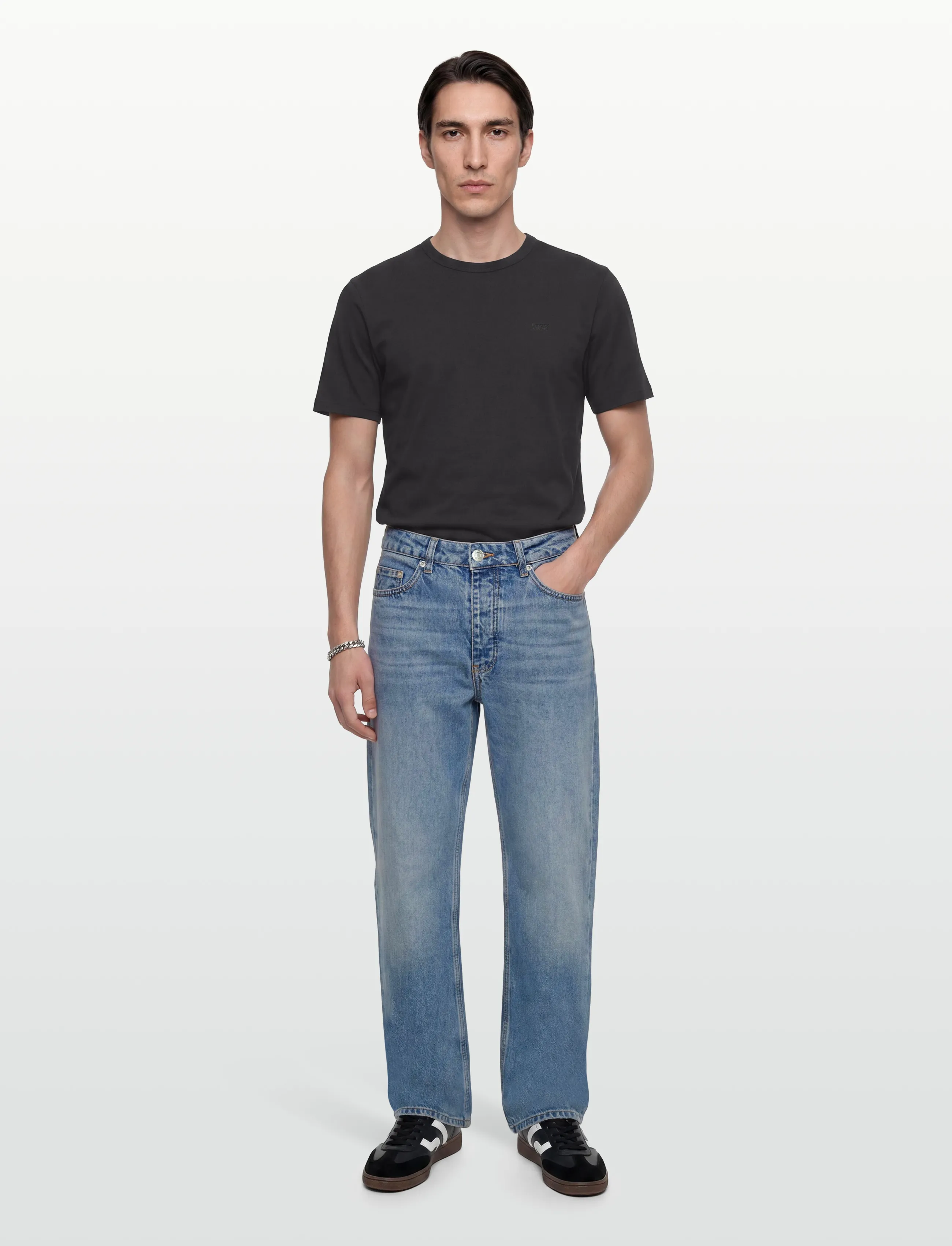 Levi's Levis Original Tee Mineral Bla, S, Black, T-Shirts > Kortærmede, Herre