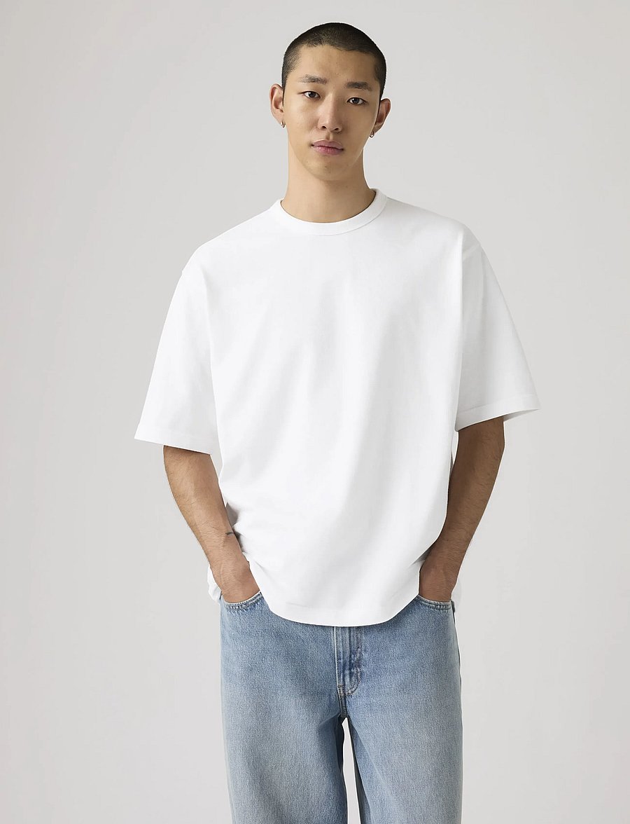 Levi's® - HEAVYWEIGHT LOOSE TEE BRIGHT W - t-krekli ar īsām piedurknēm - whites - 0