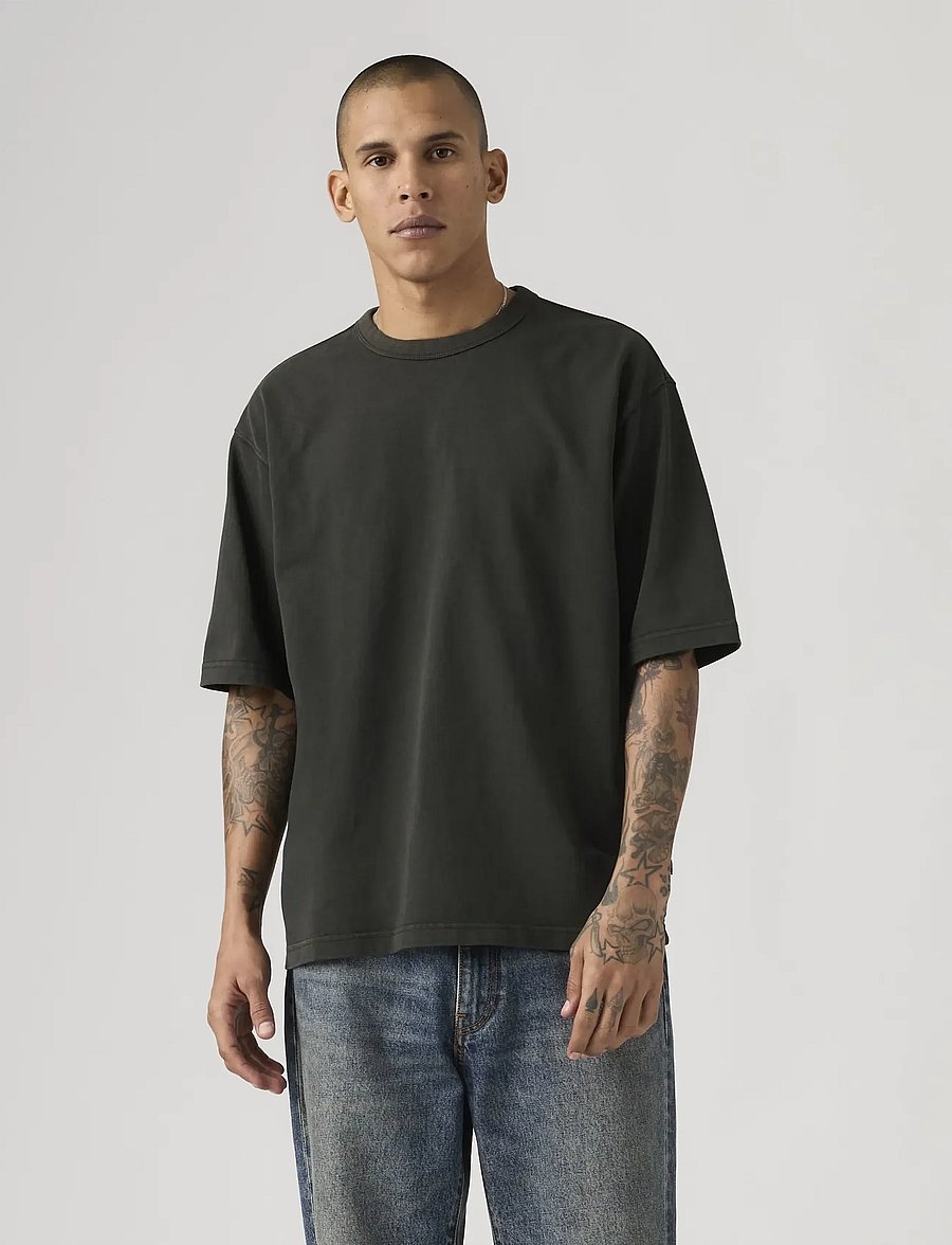 Levi's® - HEAVYWEIGHT LOOSE TEE GARMENT - lyhythihaiset - blacks - 5
