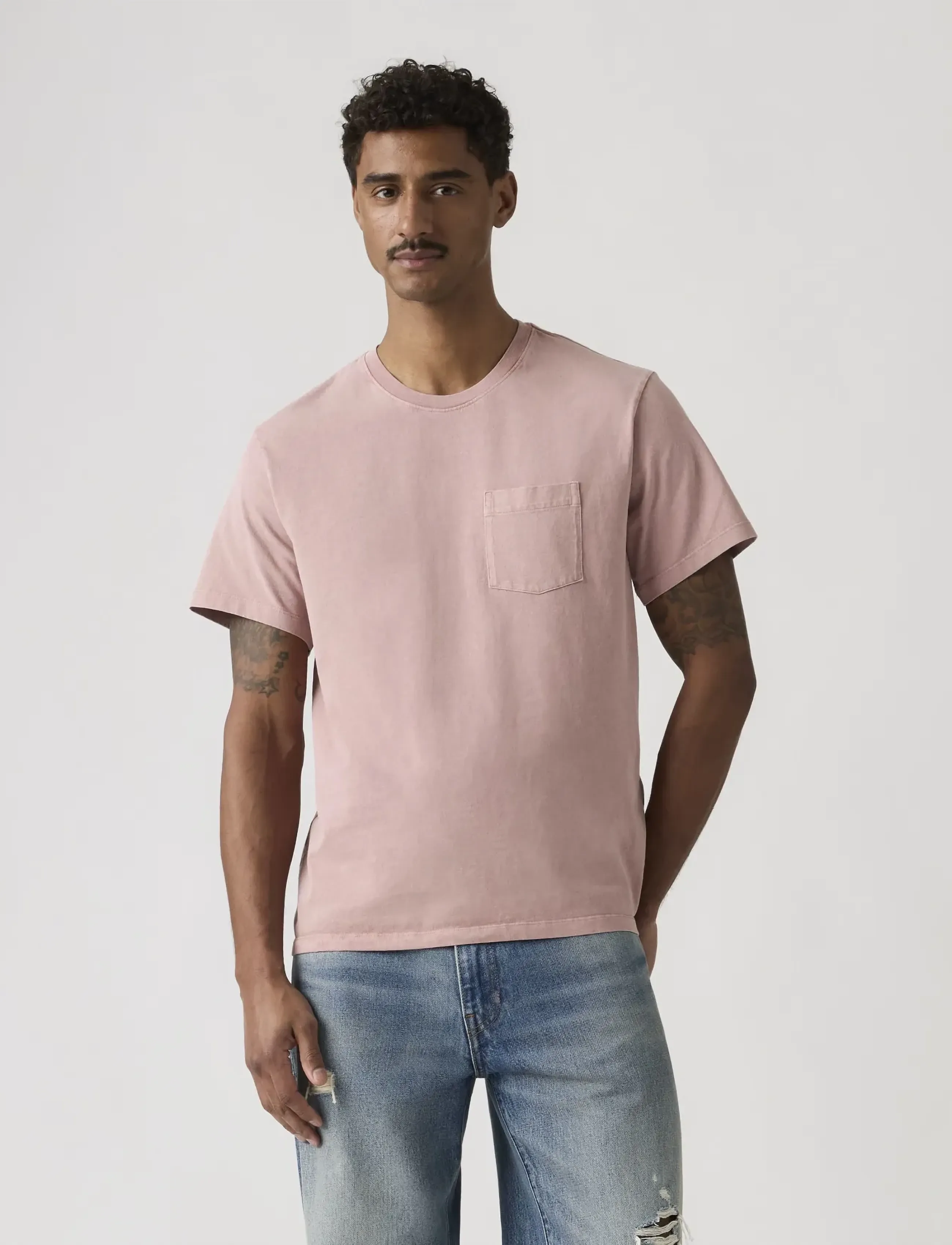 Levi's® - RELAXED POCKET TEE GARMENT DYE - madalaimad hinnad - pinks - 5