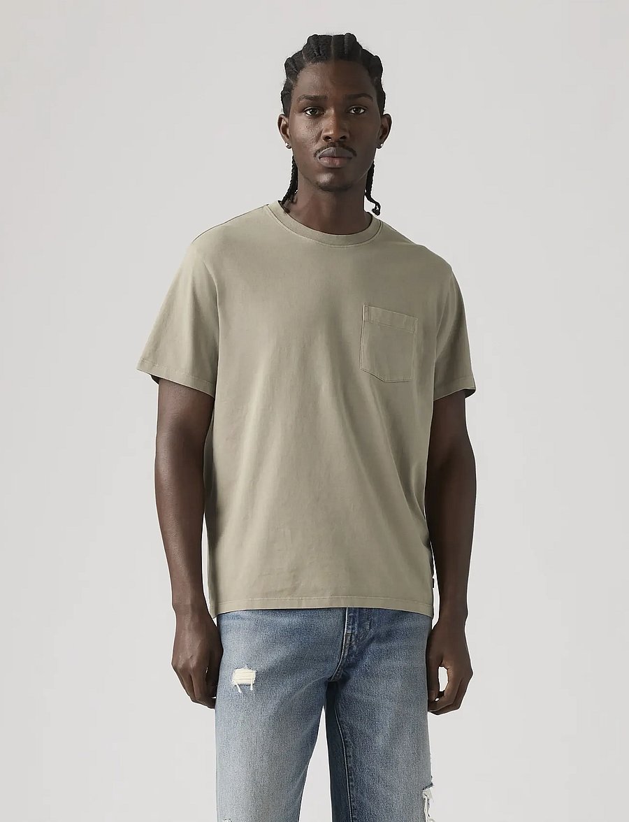 Levi's® - THE POCKET TEE GARMENT DYE VIN - kortärmade t-shirts - neutrals - 5