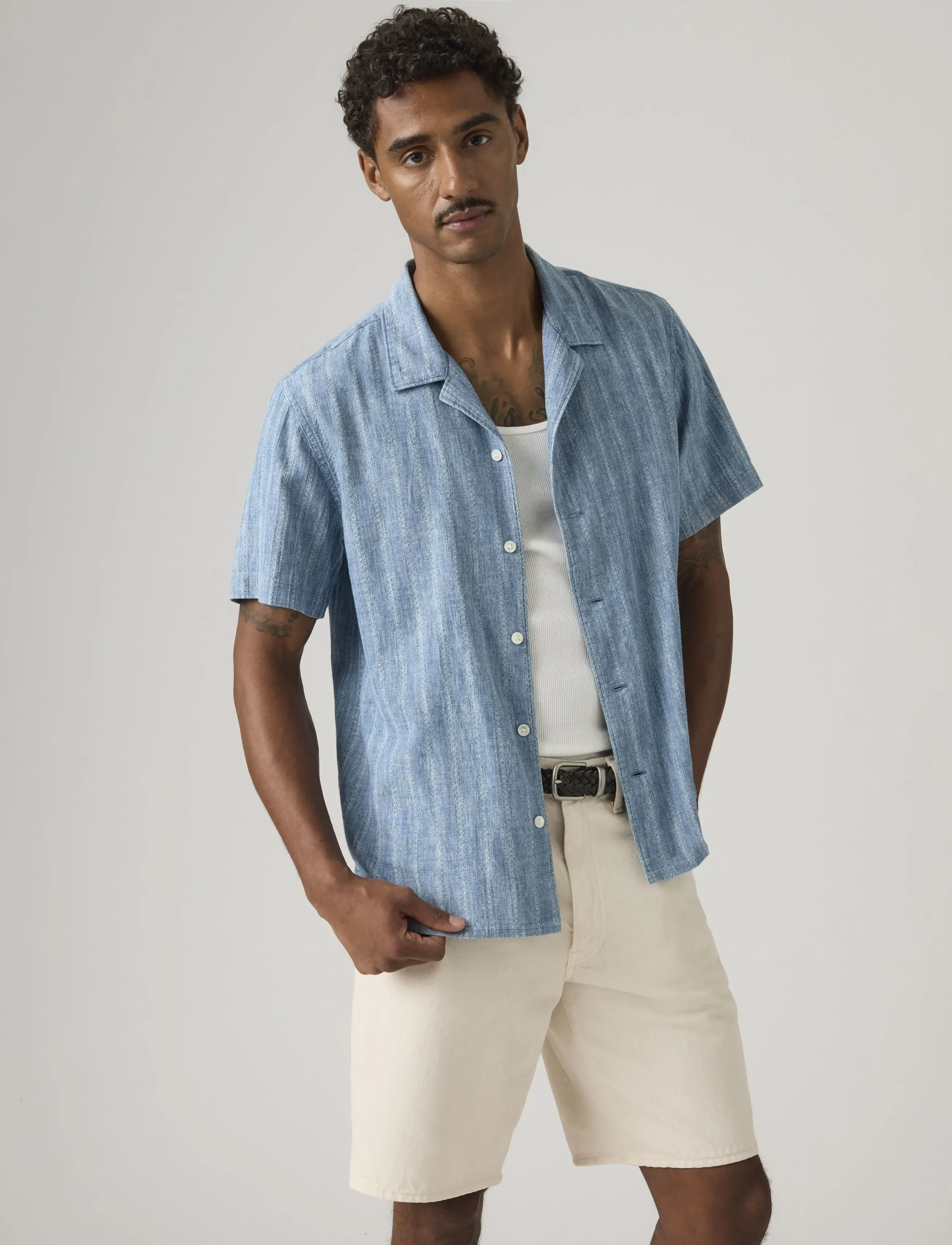 Levi's Sunset No Pkt Camp Standard Fe, XL, Blue, Skjorter > Denim-Skjorter, Herre