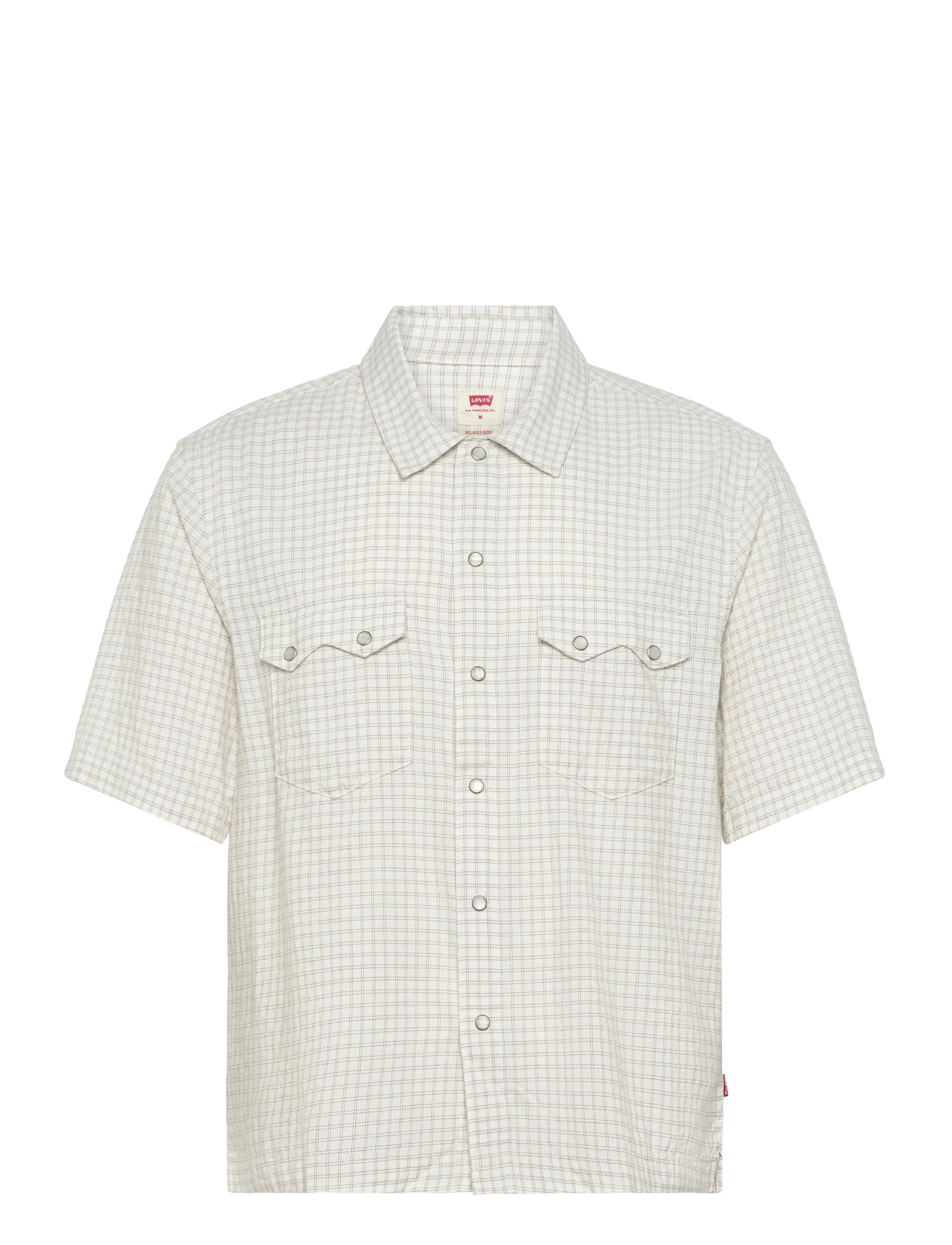 LEVI'S Ss Boxy Western Criss Cross Cream - L - Herren