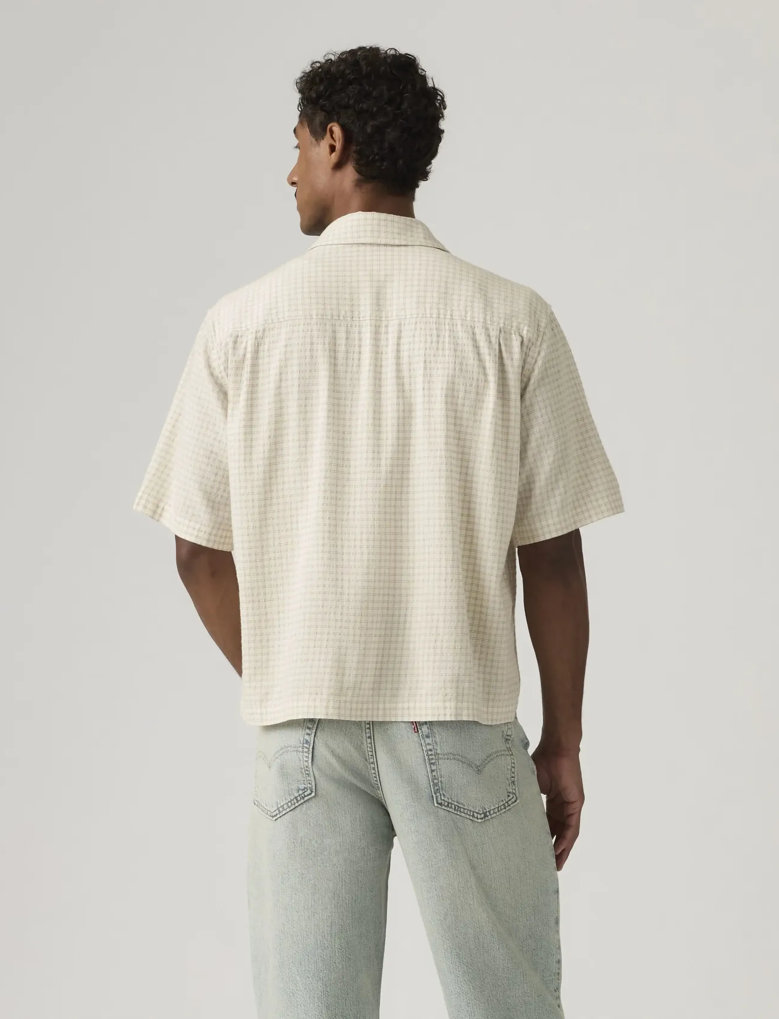 Levi's® - SS BOXY WESTERN CRISS CROSS - rutede skjorter - whites - 3