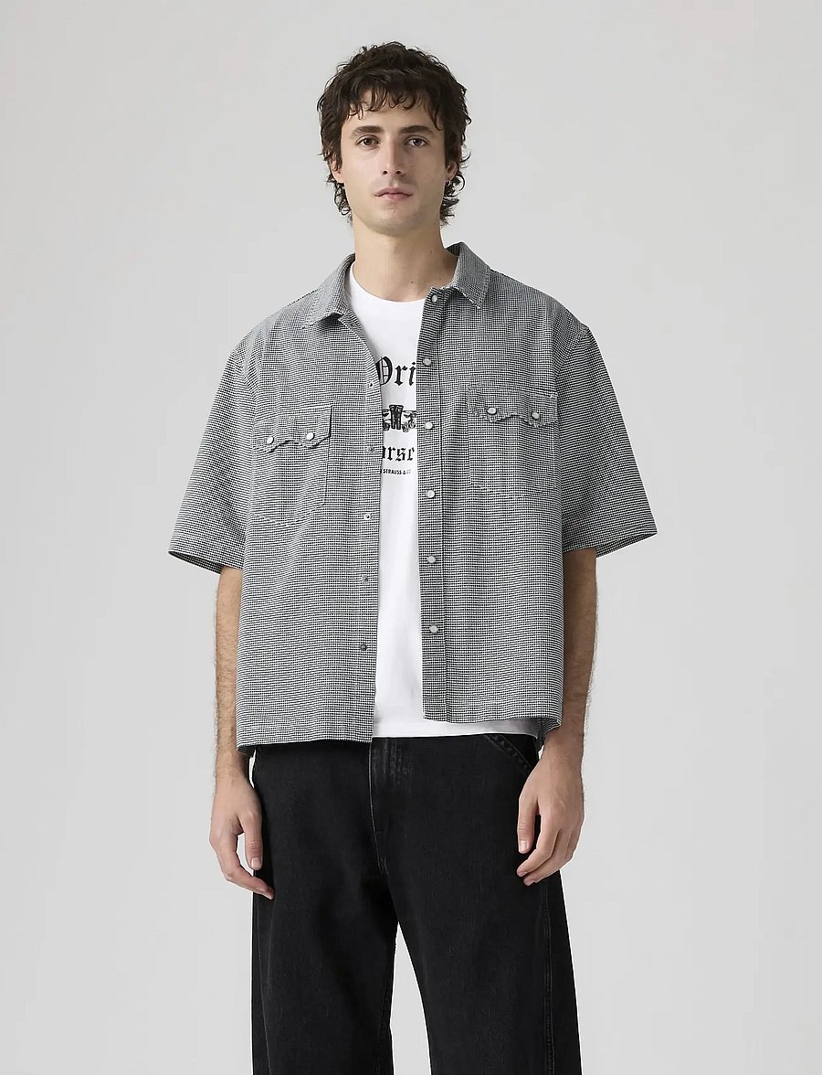 Levi's® - SS BOXY WESTERN LLEWELYN PLAID - ternede skjorter - blues - 5
