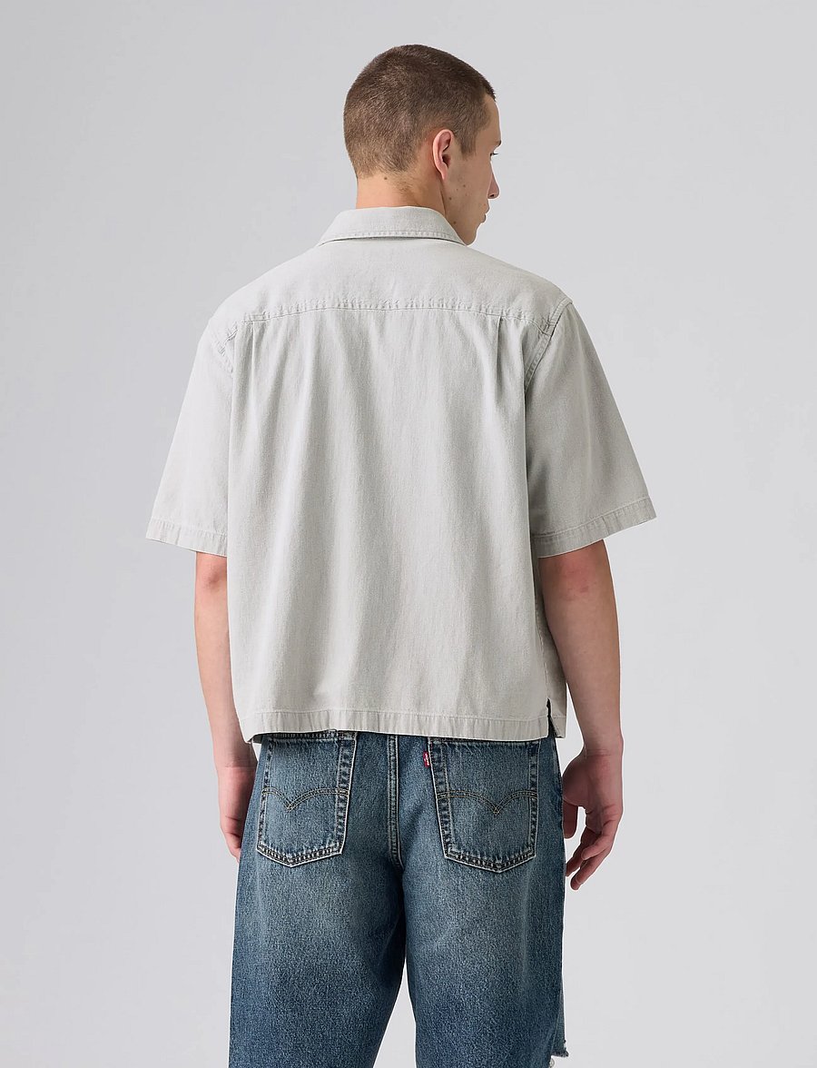 Levi's® - SS BOXY WESTERN SMOKEY CLOUD - denimskjorter - greys - 4
