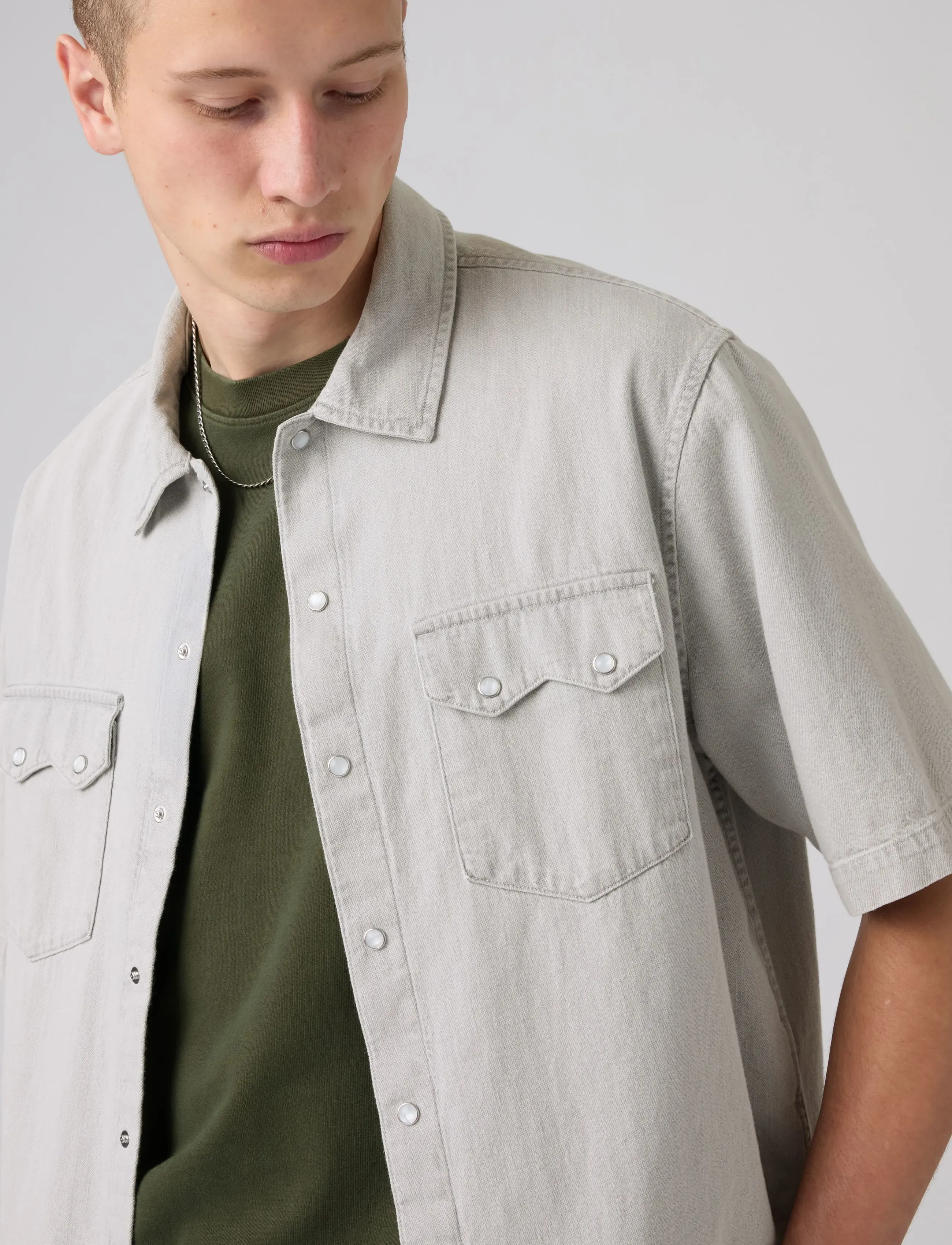 Levi's® - SS BOXY WESTERN SMOKEY CLOUD - herbstersparnisse - greys - 5