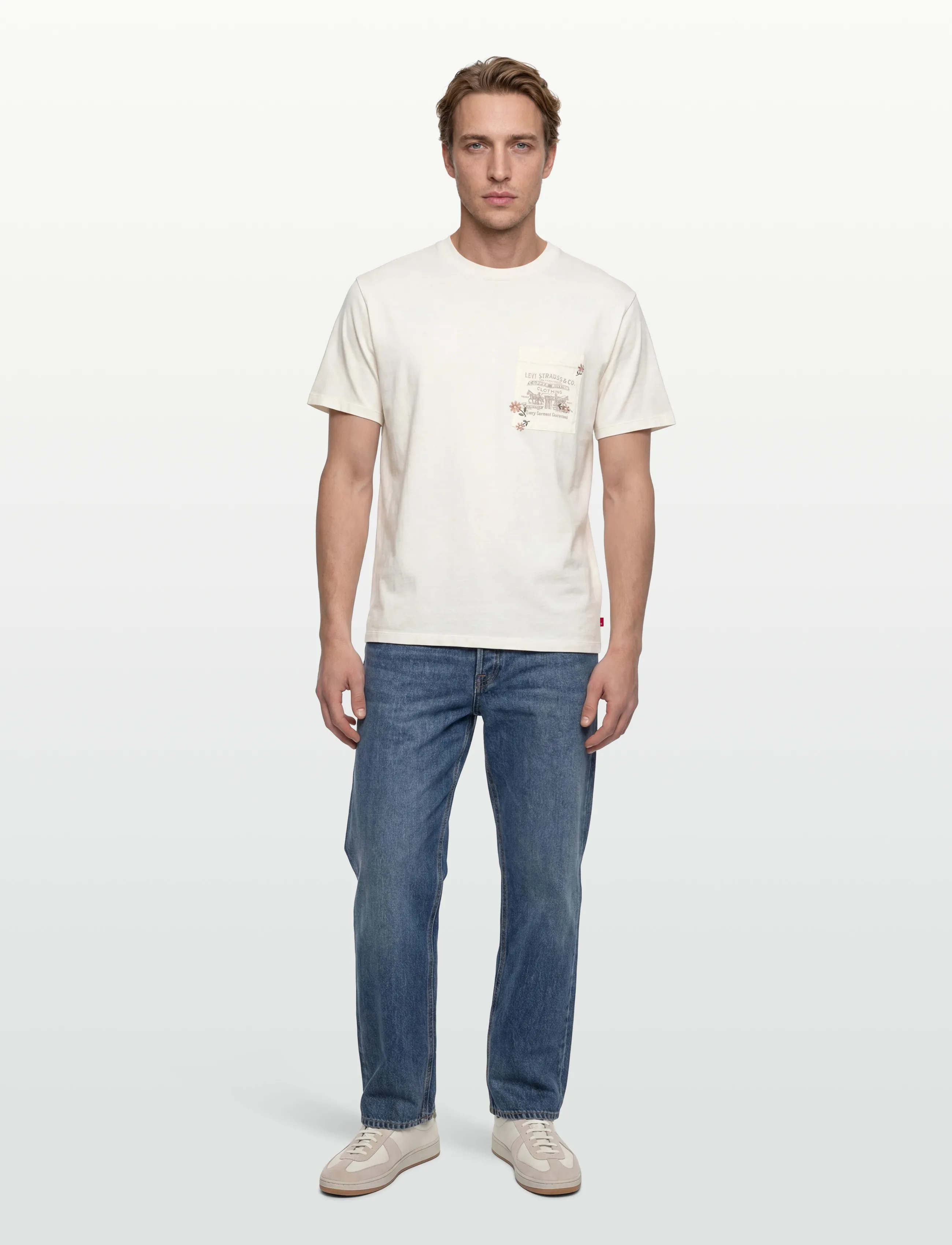Levi's Graphic Vintage Fit Pocket Tee, XL, Cream, T-Shirts > Kortærmede, Herre