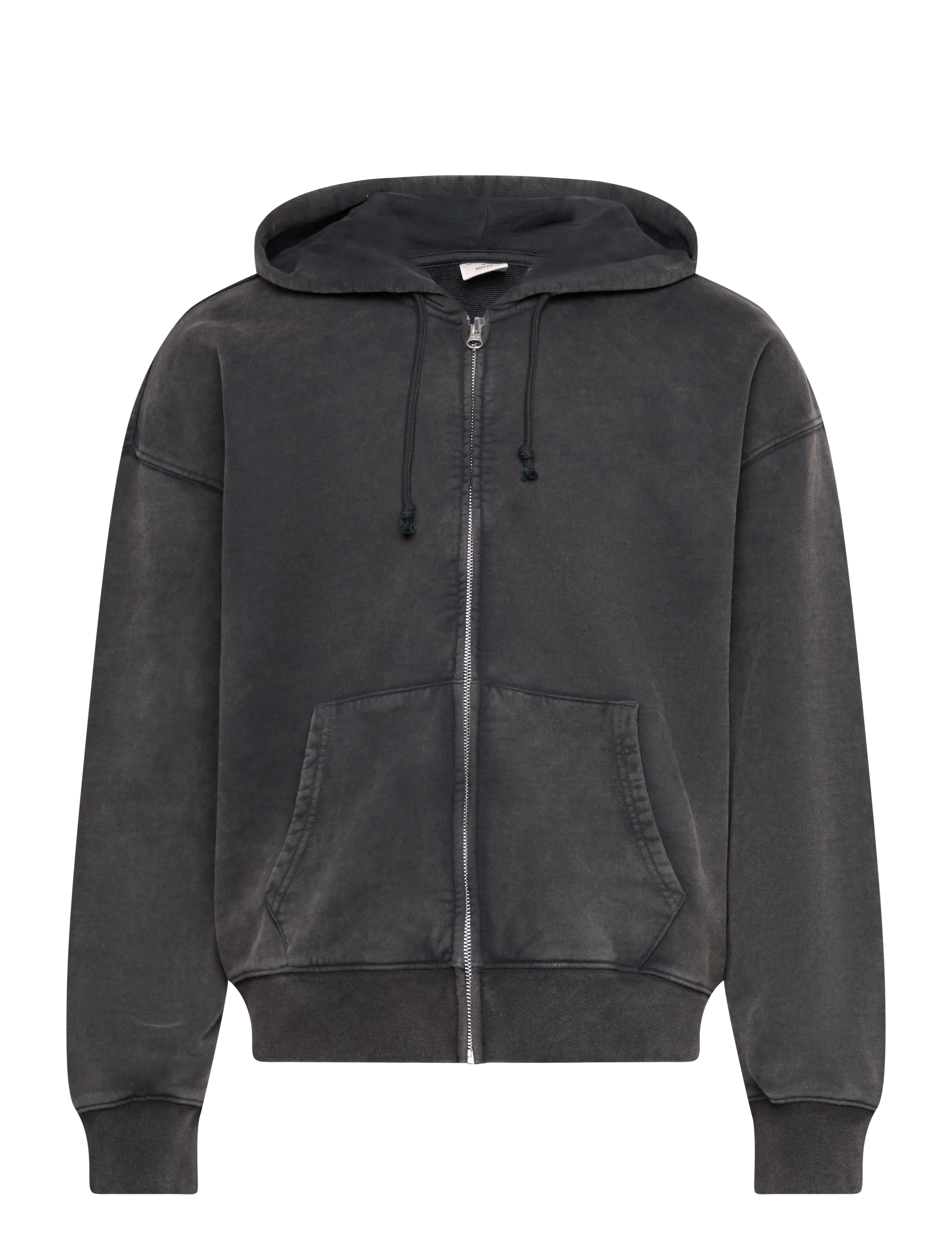 Levi's® HAYES BOXY FULL ZIP GRUNGE WAS - Sweatshirts & hættetrøjer - BLACKS / black