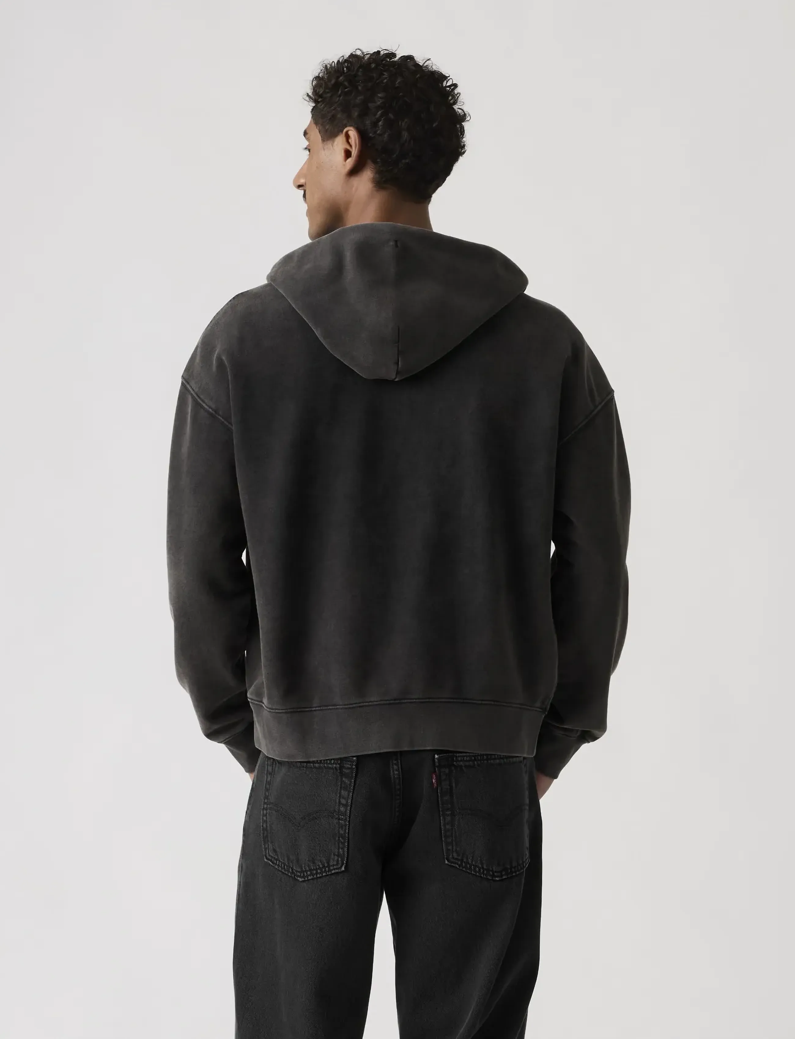 Levi's® - HAYES BOXY FULL ZIP GRUNGE WAS - kapuutsiga dressipluusid - blacks - 3