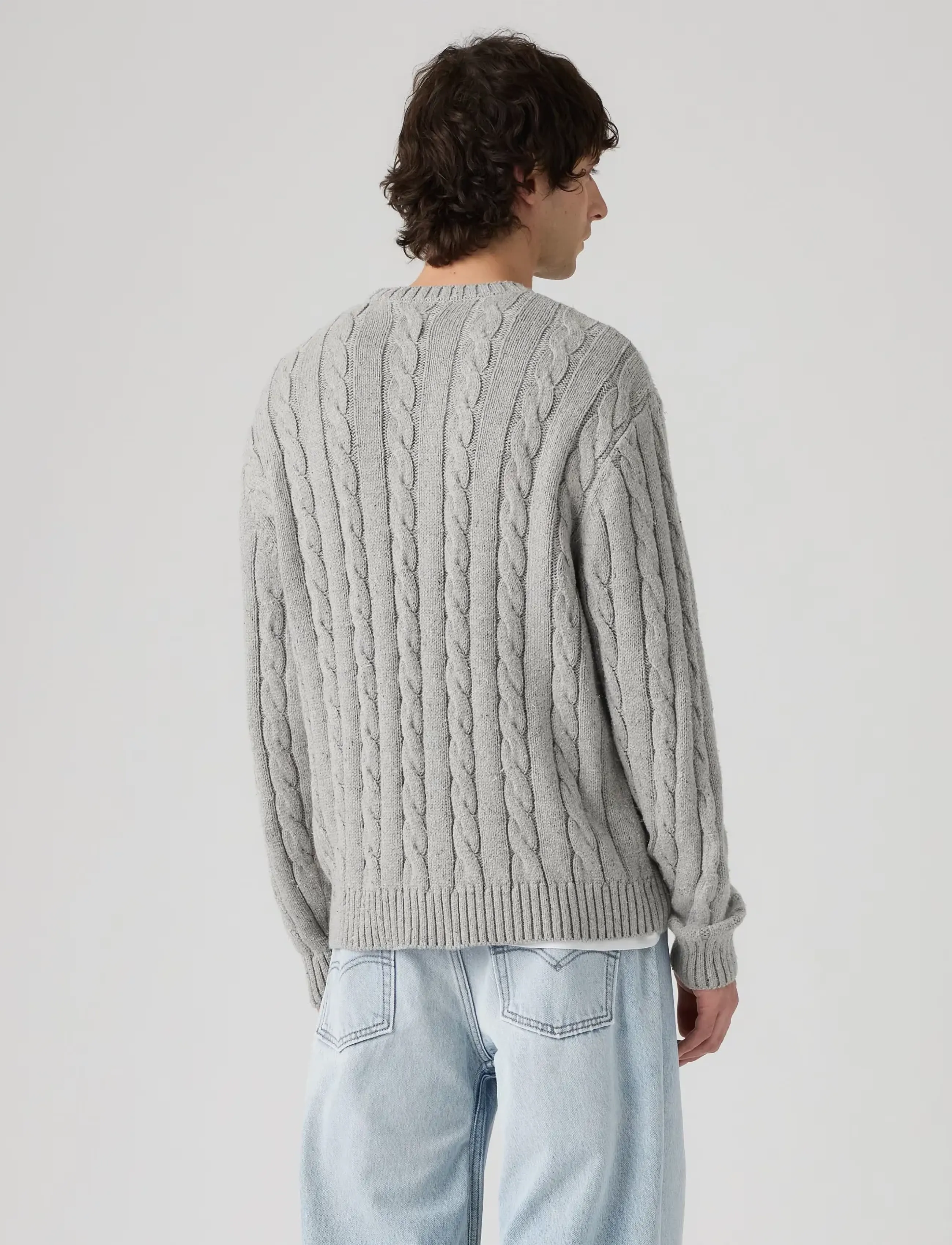Levi's® - LAUREL CREW CABLE NEPS GREY HE - rundhalsad - greys - 4