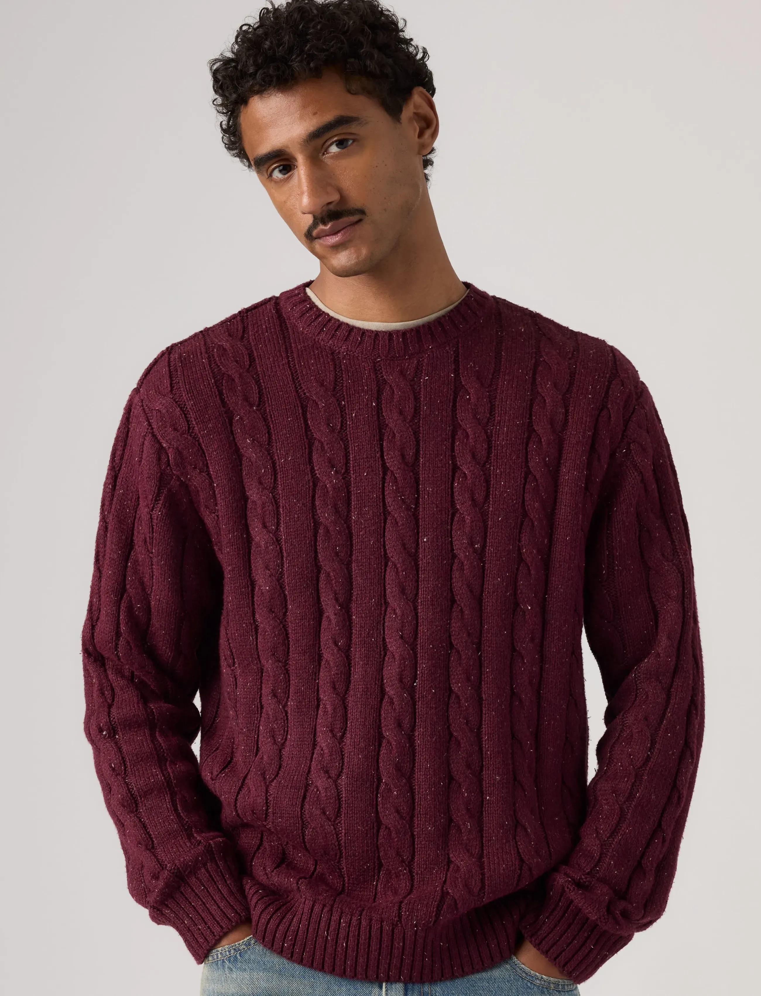 Laurel Crew Cable Neps Hot Cho