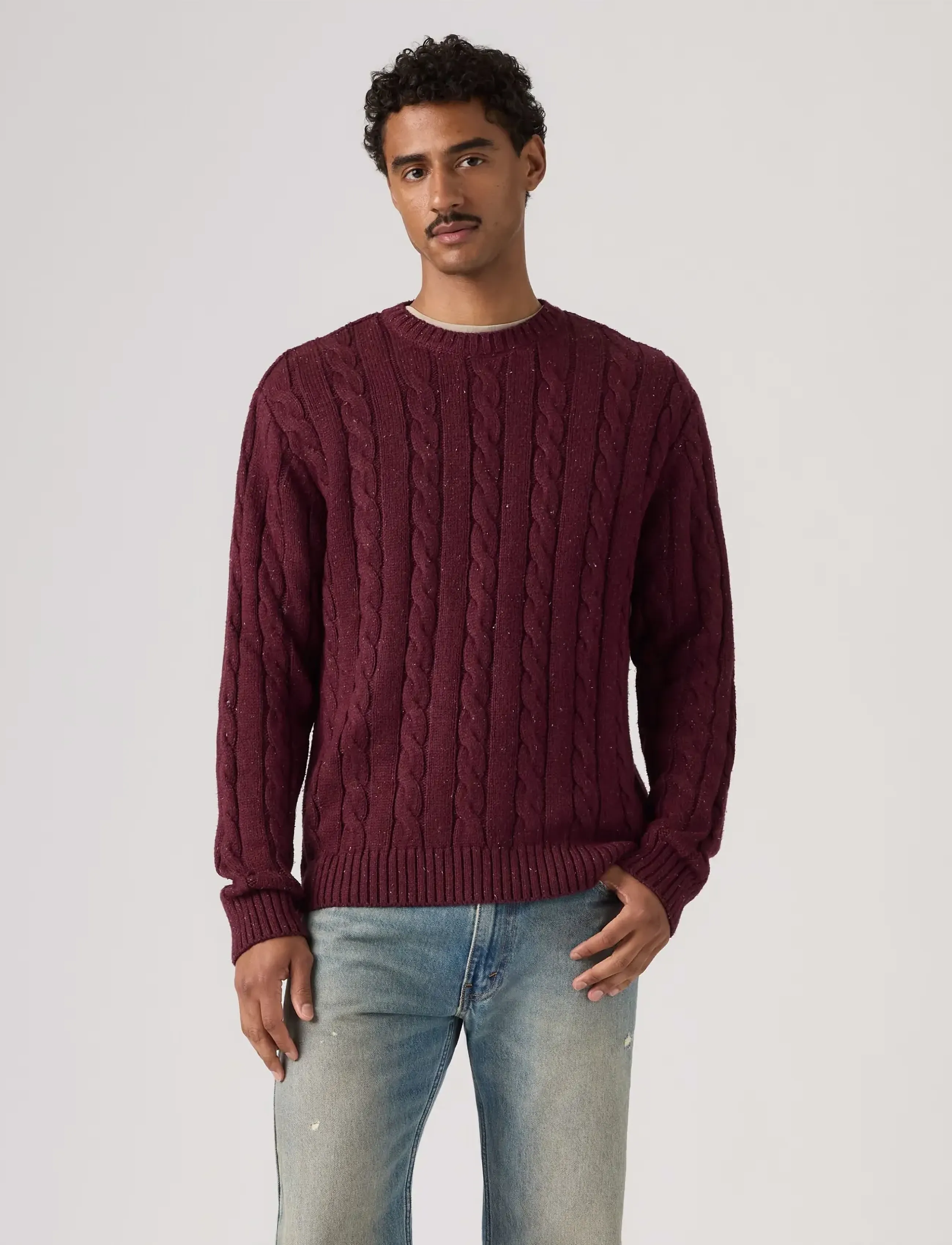 Levi's® - LAUREL CREW CABLE NEPS HOT CHO - browns - 3