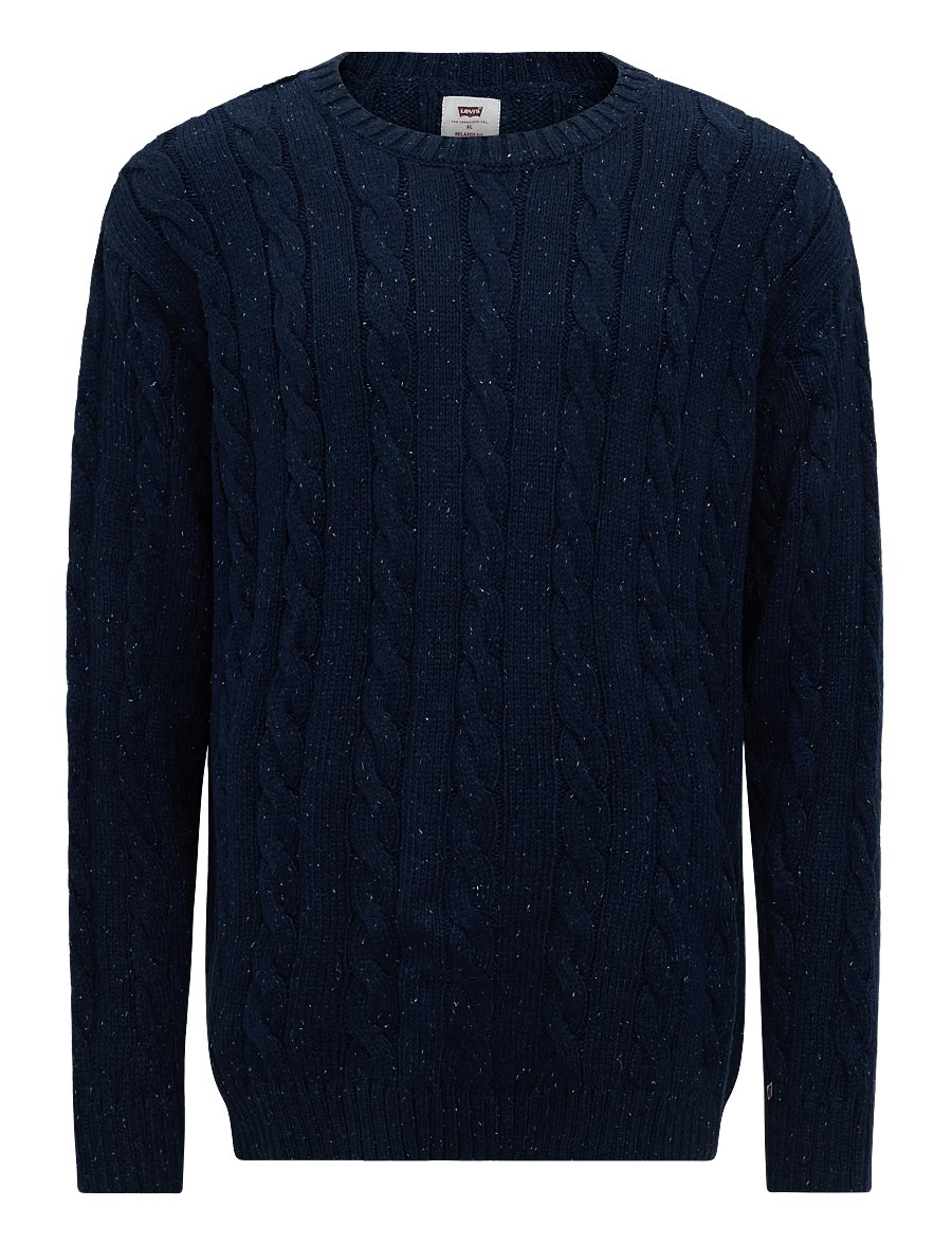 Levi's® - LAUREL CREW CABLE NEPS NAVY BL - Ümara kaelusega - blues - 1
