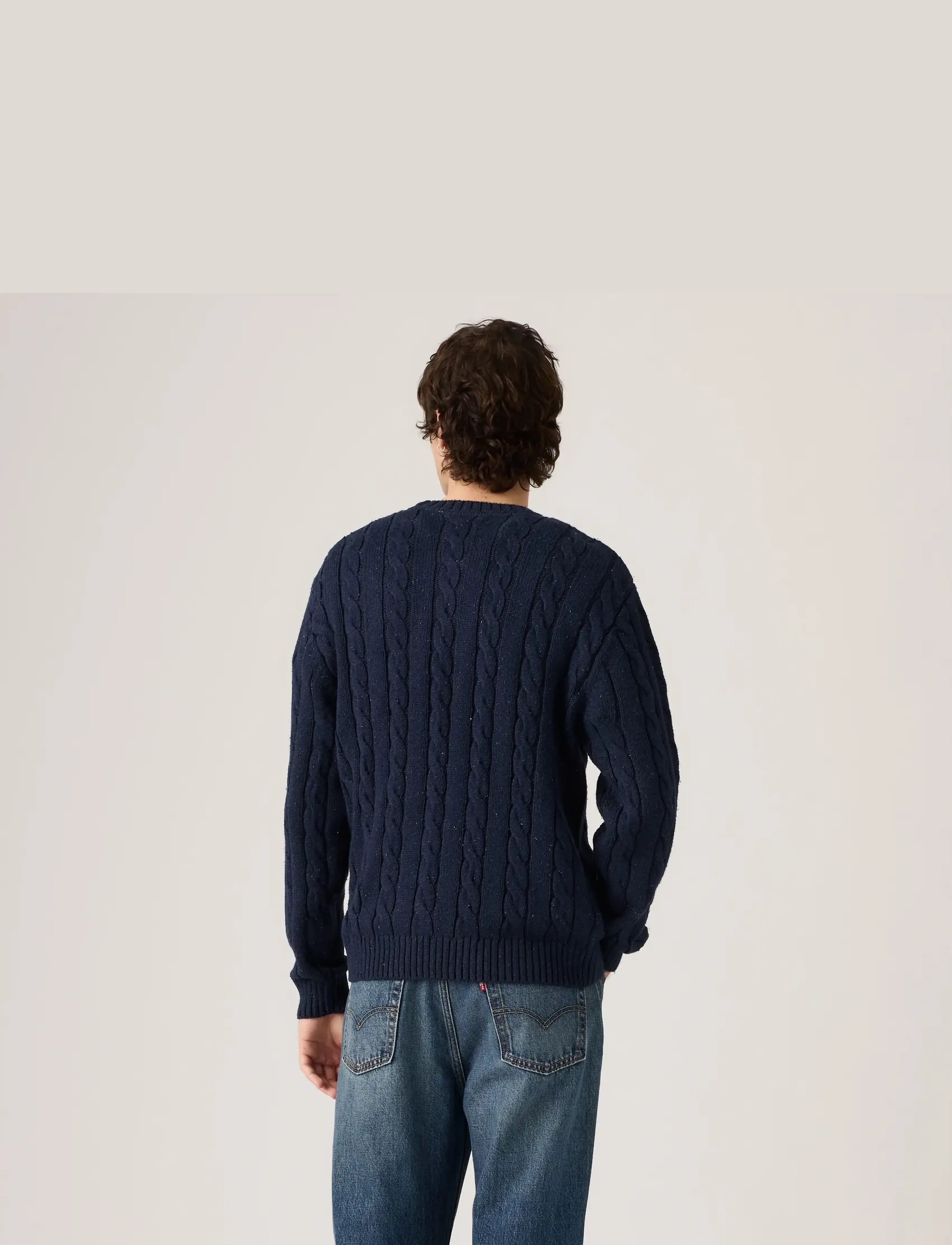 Levi's® - LAUREL CREW CABLE NEPS NAVY BL - Ümara kaelusega - blues - 4