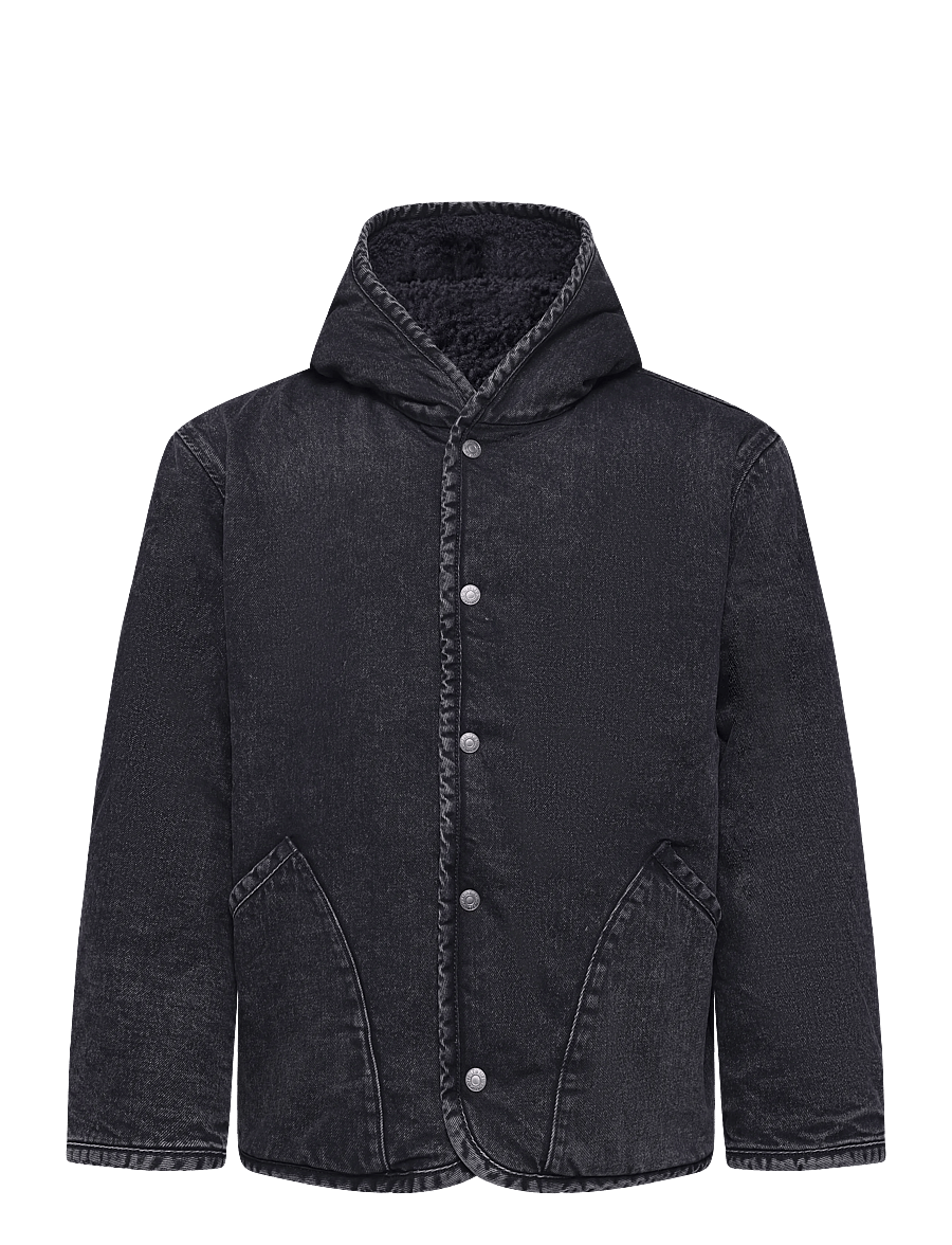 Levi's® - DECK HOODIE SHERPA JACKET A NI - forede denimjakker - blacks - 0