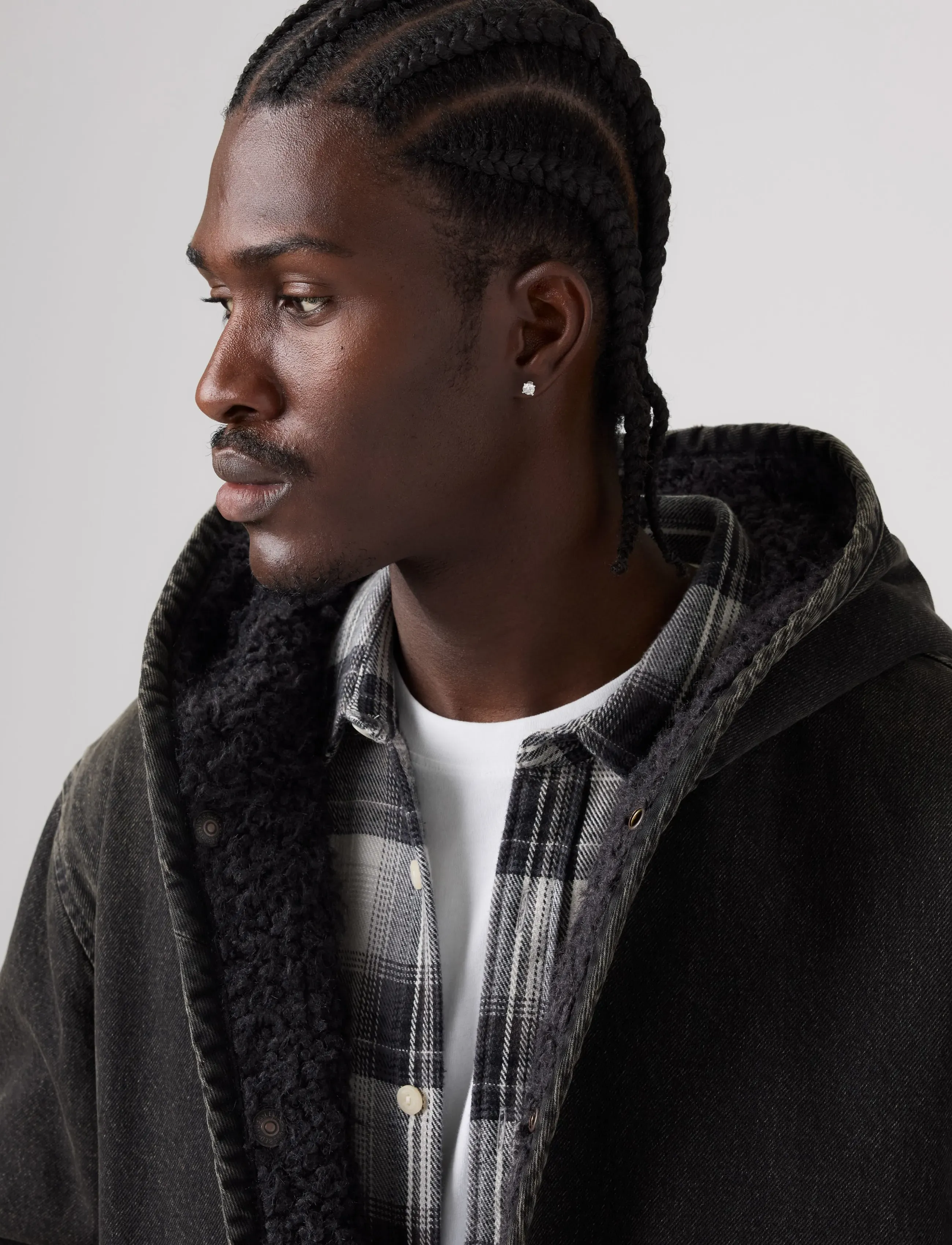 Levi's® - DECK HOODIE SHERPA JACKET A NI - jeansjacken - blacks2 - 3