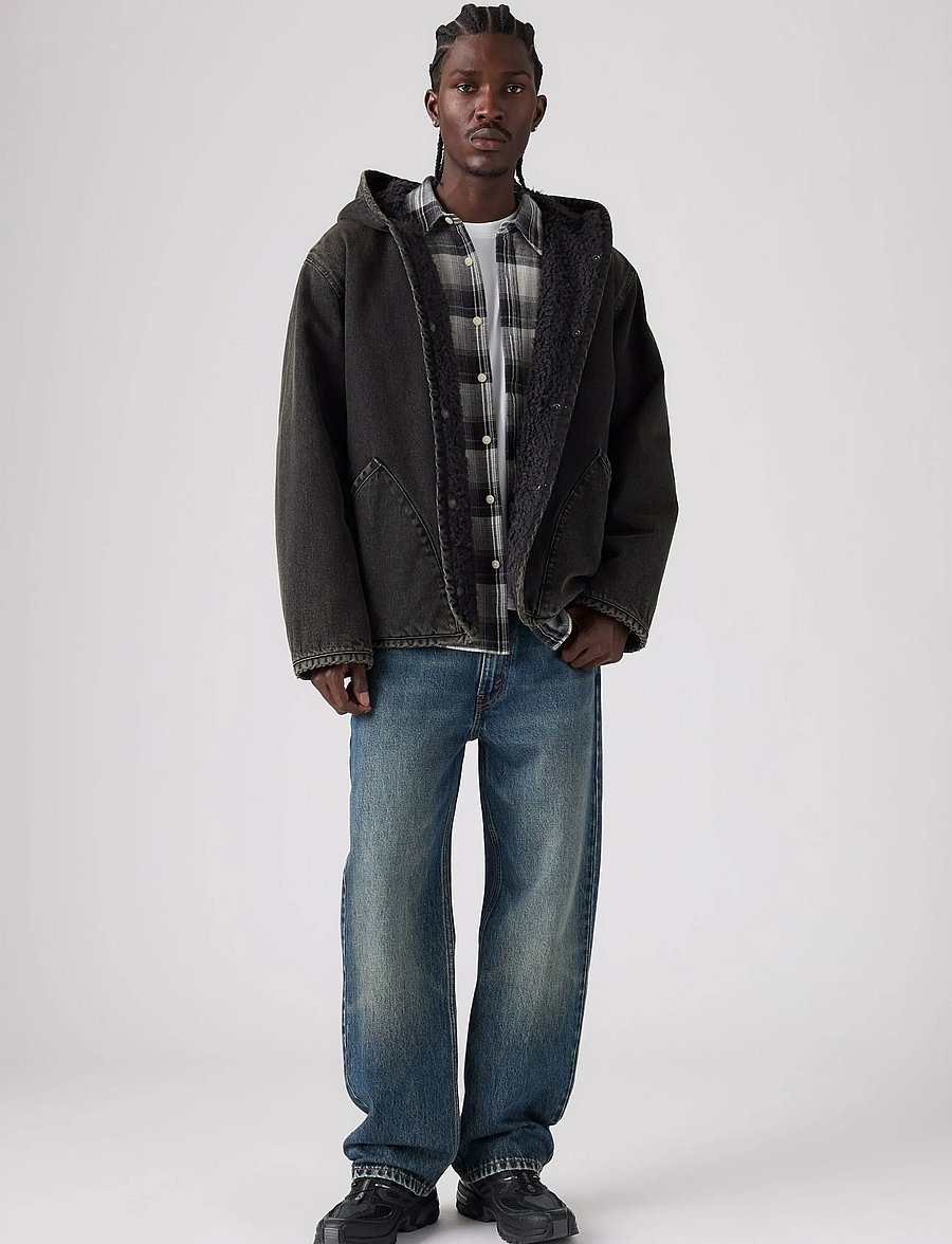 Levi's® - DECK HOODIE SHERPA JACKET A NI - forede denimjakker - blacks2 - 4