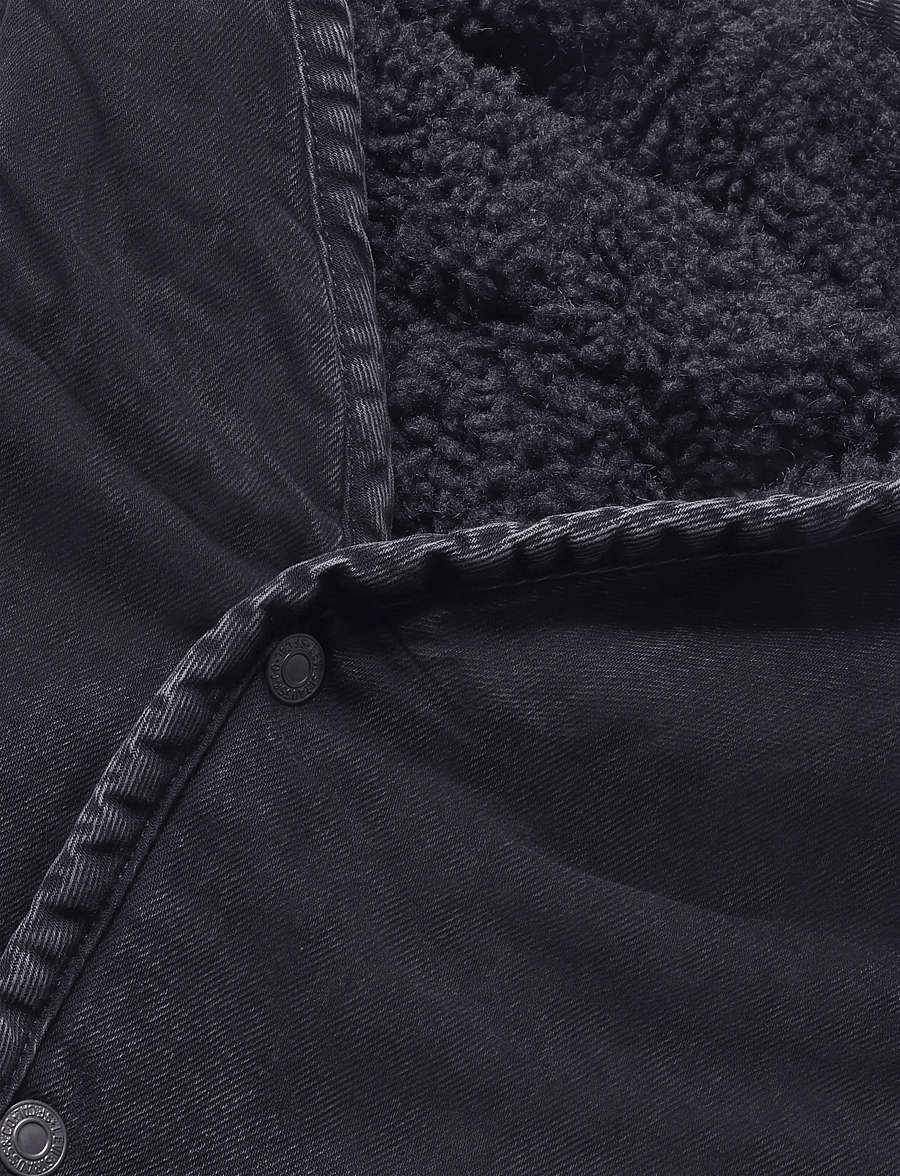 Levi's® - DECK HOODIE SHERPA JACKET A NI - forede denimjakker - blacks - 2
