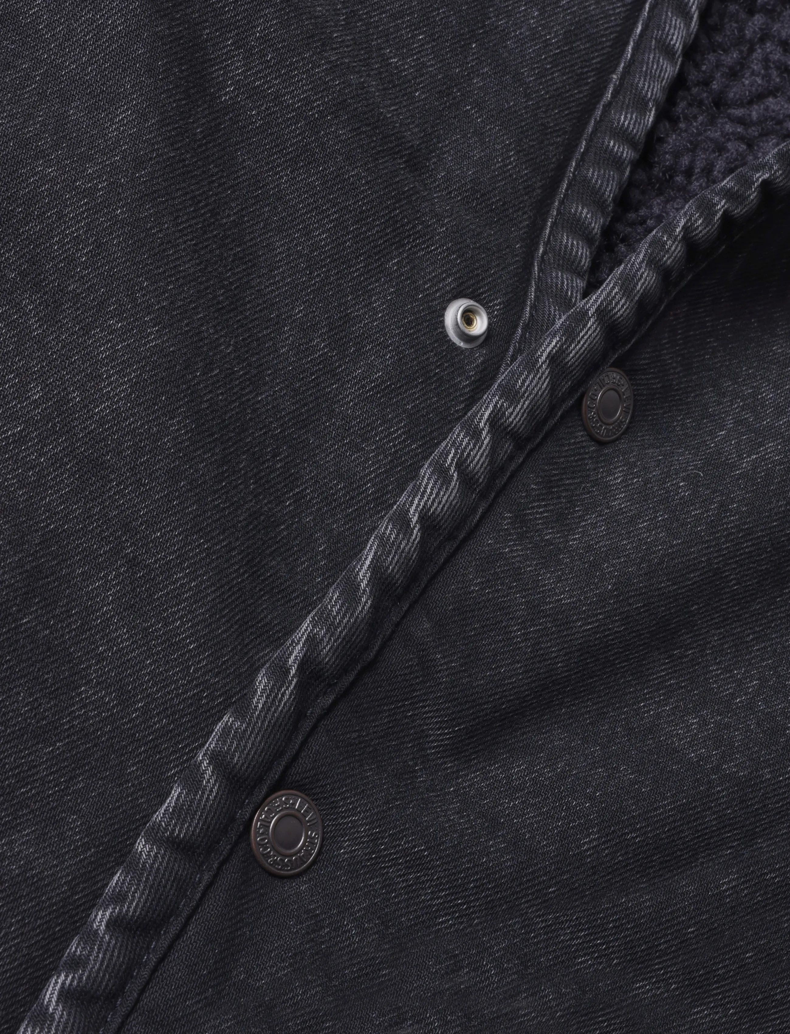 Levi's® - DECK HOODIE SHERPA JACKET A NI - forede denimjakker - blacks - 4