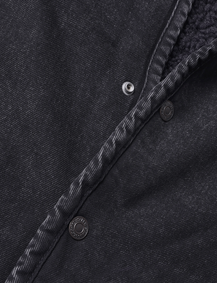 Levi's® - DECK HOODIE SHERPA JACKET A NI - forede denimjakker - blacks - 4