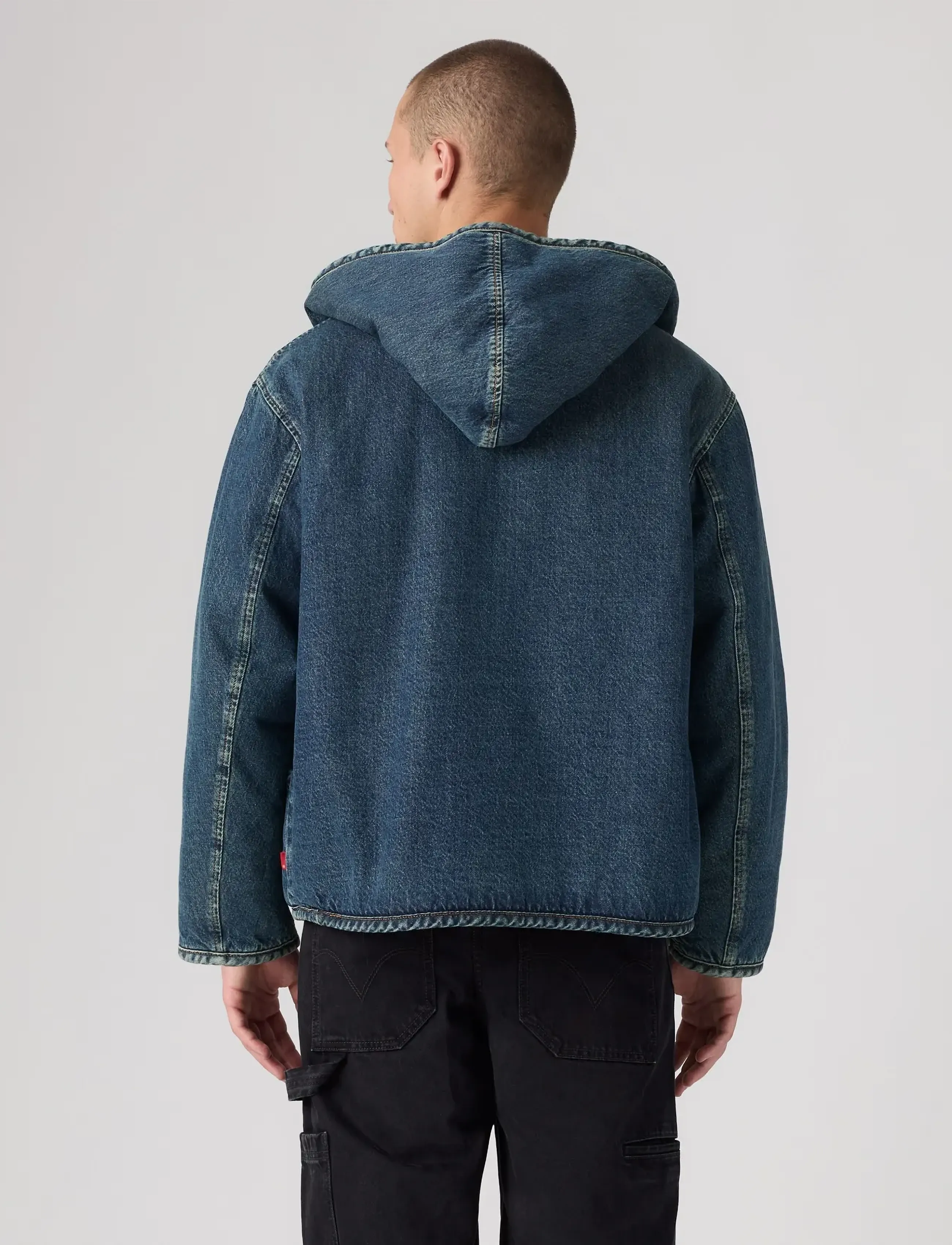 Levi's® - DECK HOODIE SHERPA JACKET SUPE - jeansjackor - med indigo - worn in22 - 5