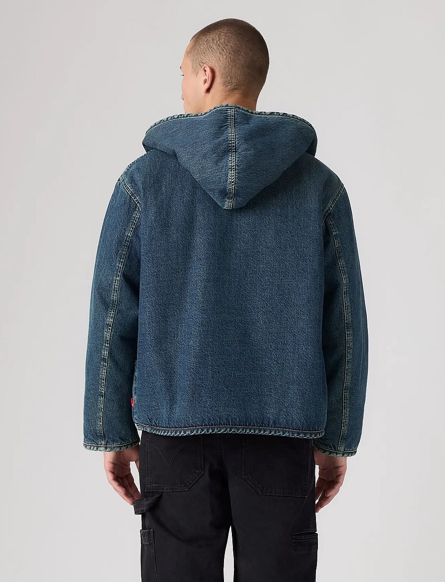 Levi's® - DECK HOODIE SHERPA JACKET SUPE - gefütterte denimjacken - med indigo - worn in22 - 5