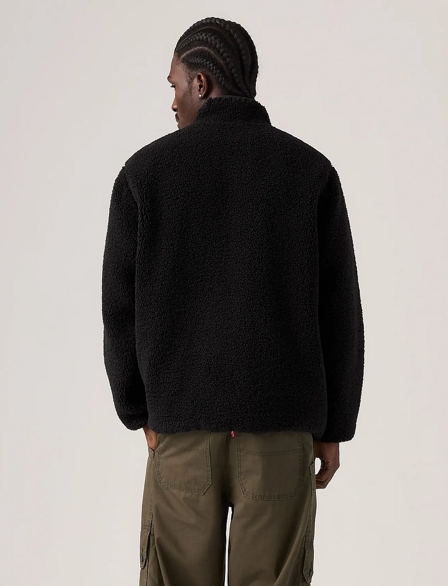 Levi's® - CAMPO SHERPA JACKET JET BLACK - teddy-pusad - blacks3 - 5