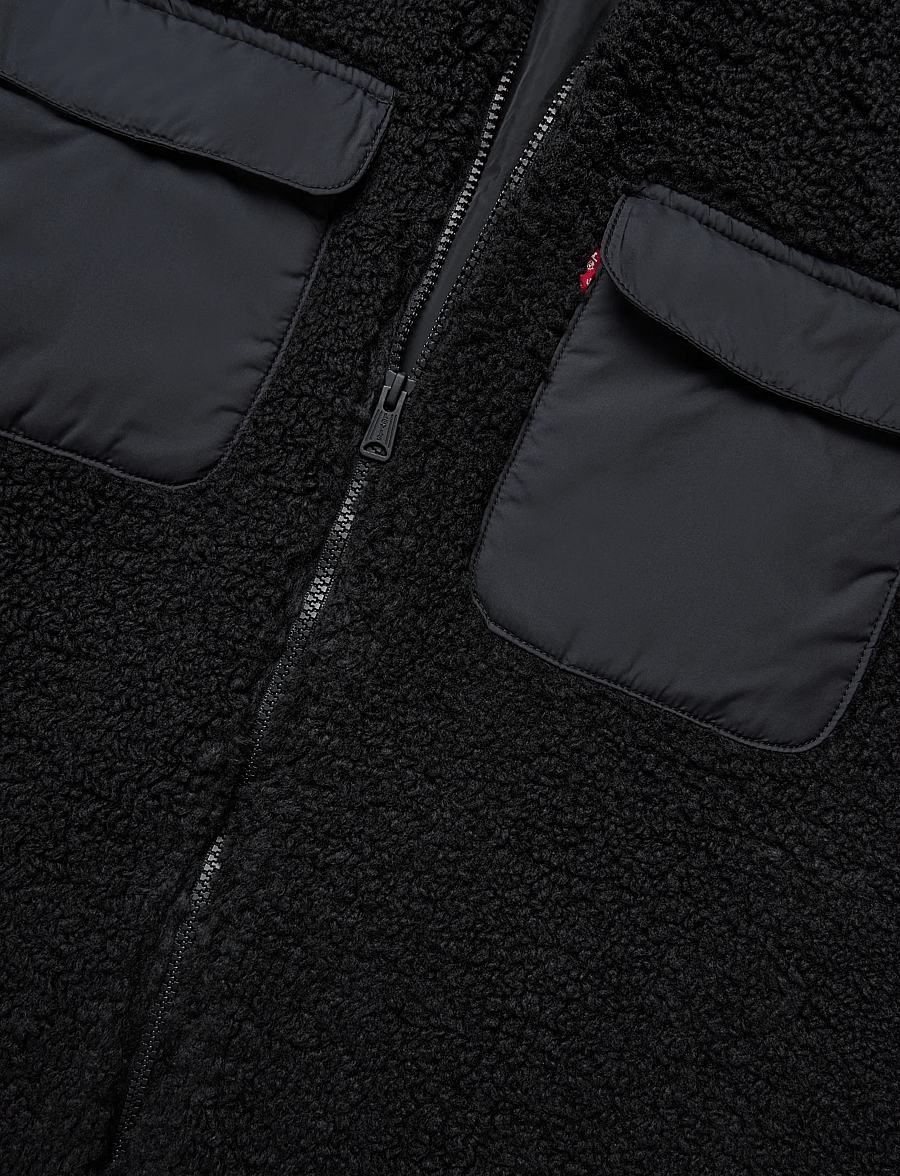 Levi's® - CAMPO SHERPA JACKET JET BLACK - hybrid-jacken - blacks - 3
