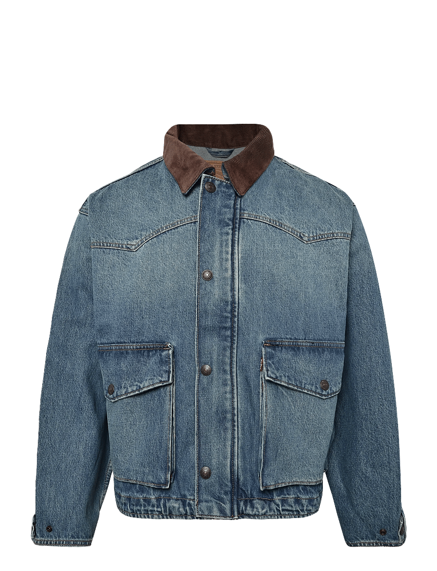 Levi's® - HILLTOP JACKET IN GOOD COMPANY - voodrita teksatagid - med indigo - worn in - 0