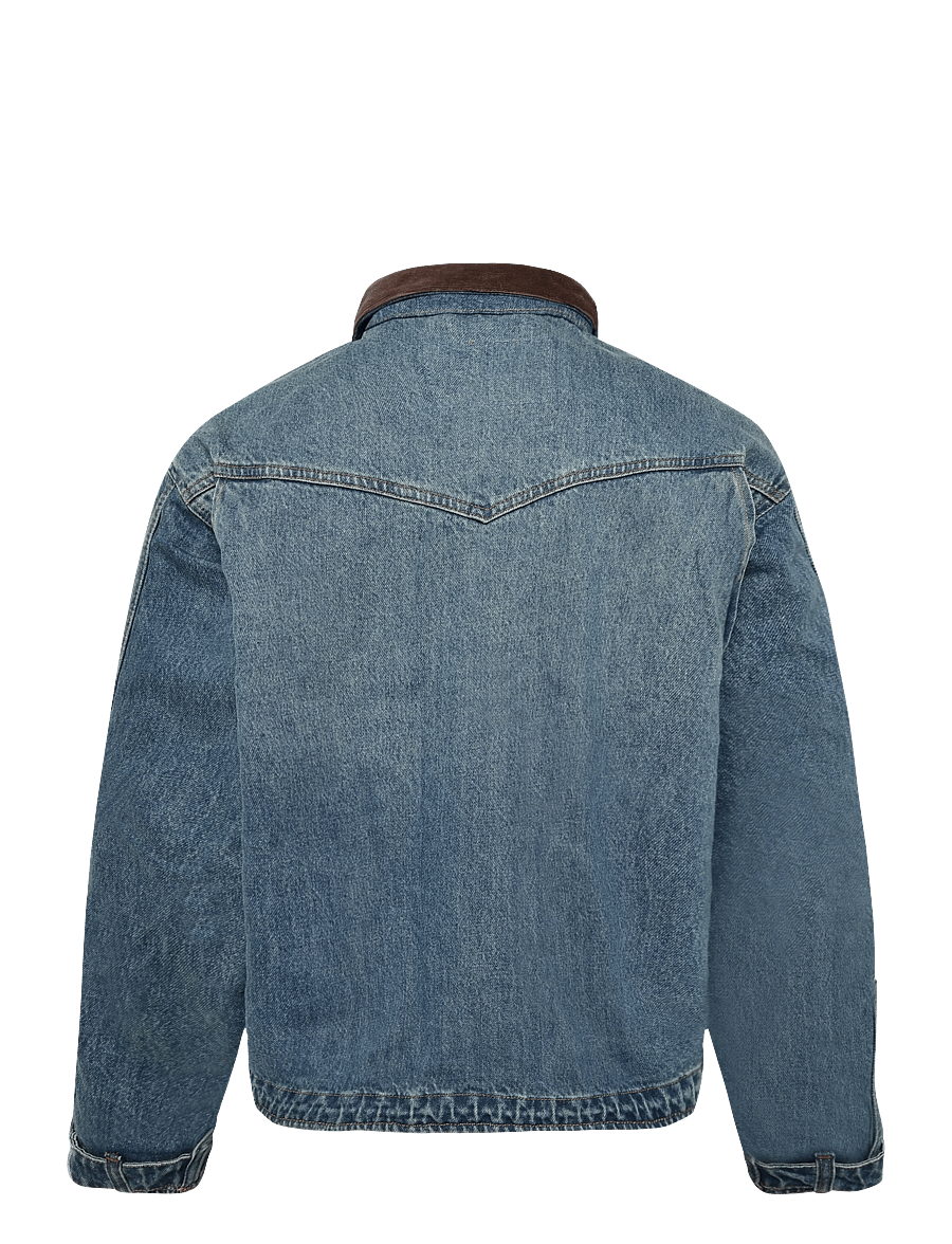 Levi's® - HILLTOP JACKET IN GOOD COMPANY - voodrita teksatagid - med indigo - worn in - 1