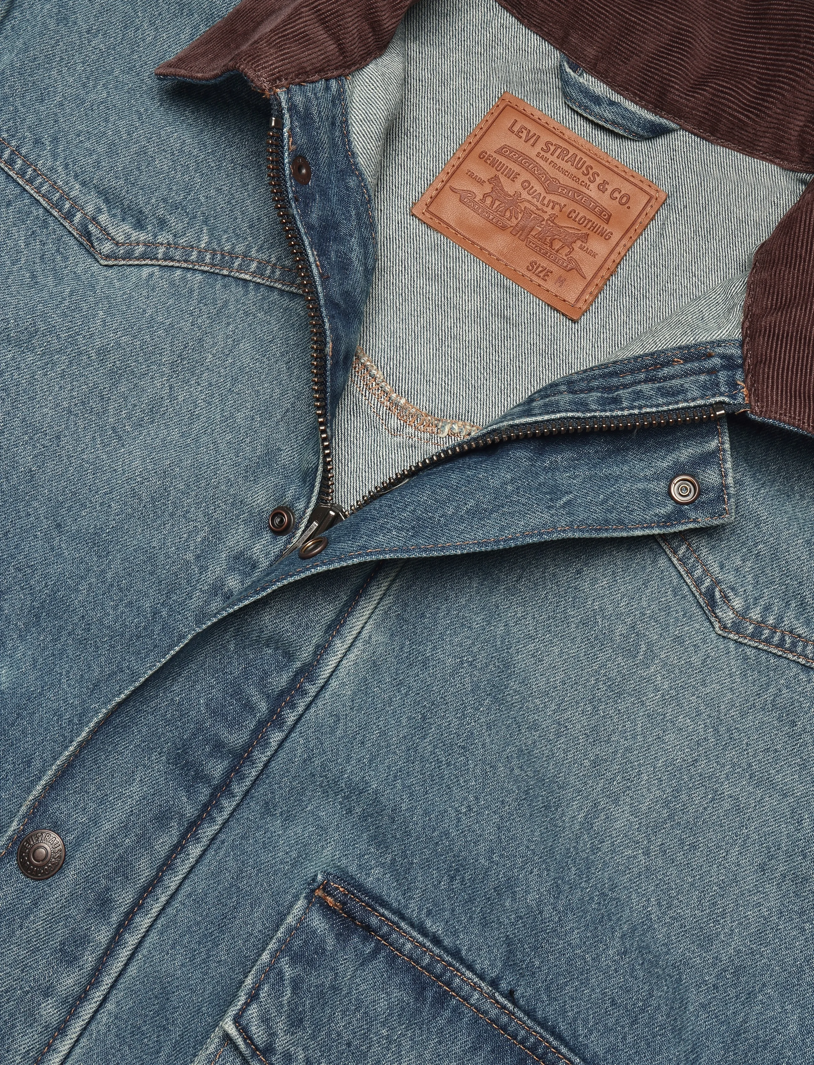 Levi's® - HILLTOP JACKET IN GOOD COMPANY - voodrita teksatagid - med indigo - worn in - 2