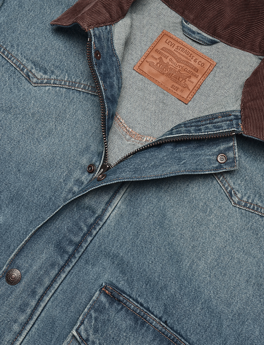 Levi's® - HILLTOP JACKET IN GOOD COMPANY - voodrita teksatagid - med indigo - worn in - 2
