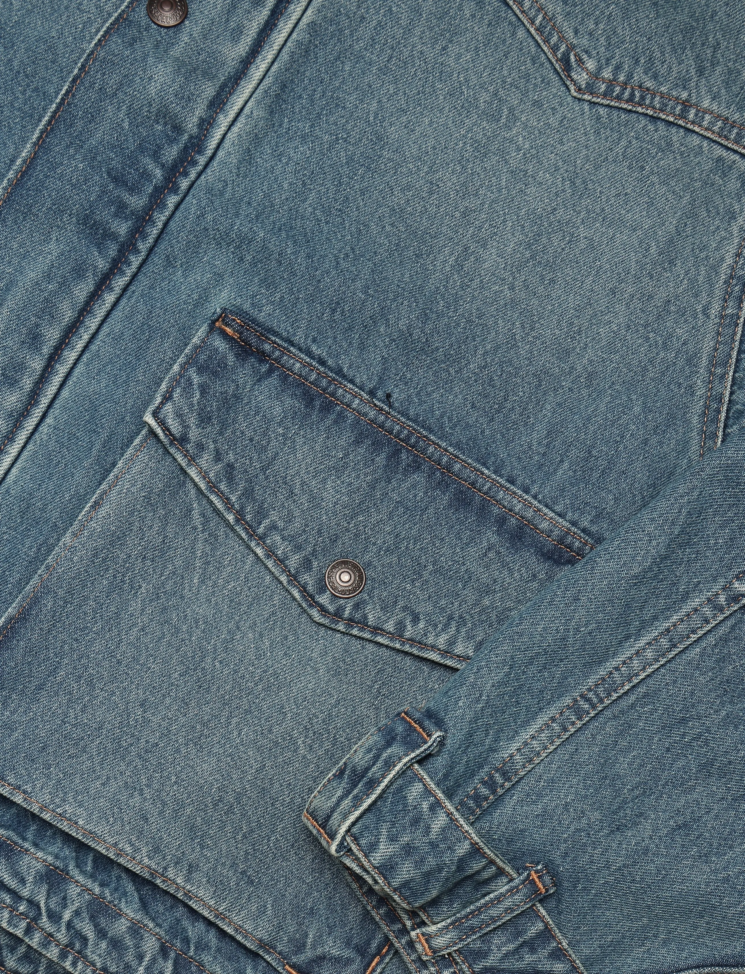 Levi's® - HILLTOP JACKET IN GOOD COMPANY - voodrita teksatagid - med indigo - worn in - 3