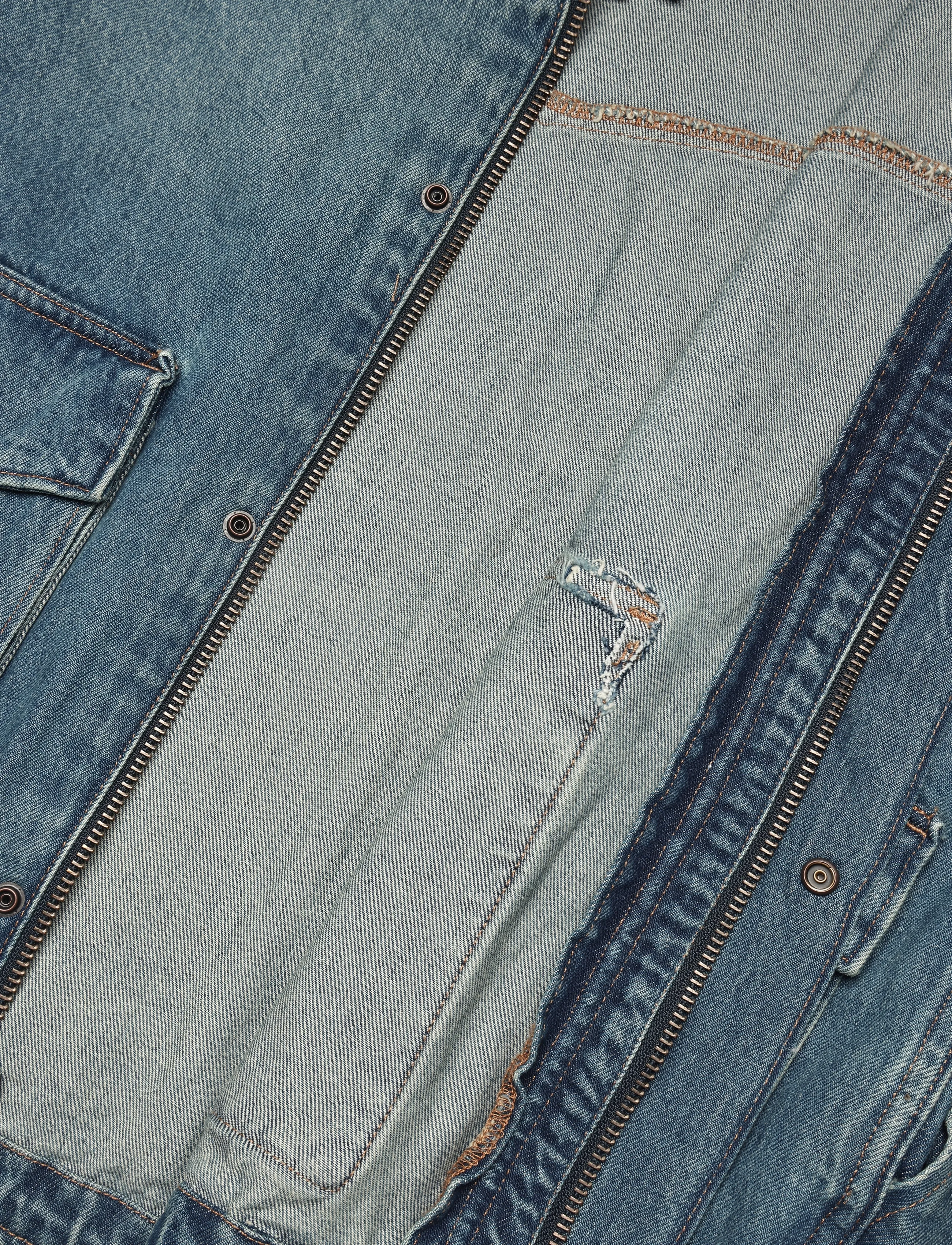Levi's® - HILLTOP JACKET IN GOOD COMPANY - voodrita teksatagid - med indigo - worn in - 4