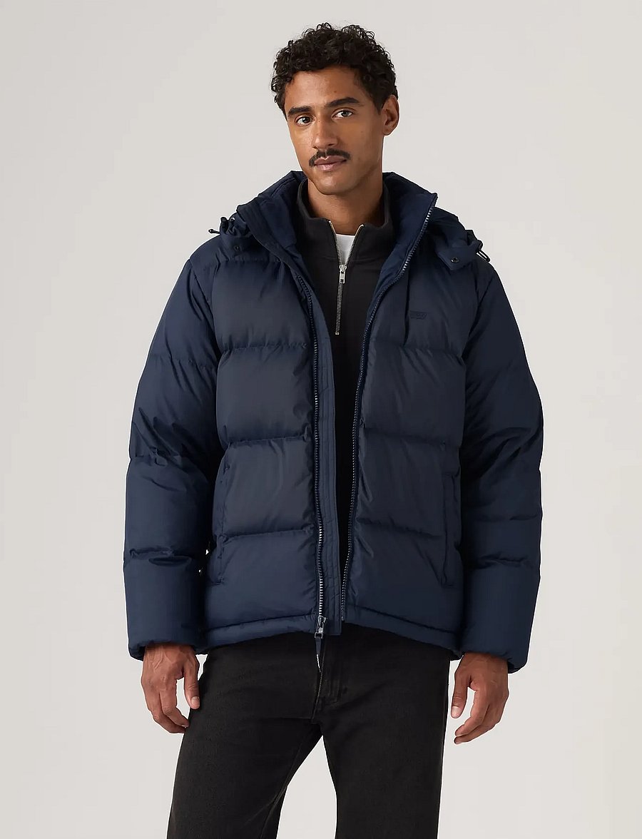 Levi's® - ROCKWELL HOODED PUFFER 1 NAVY - shop efter stil - blues - 3
