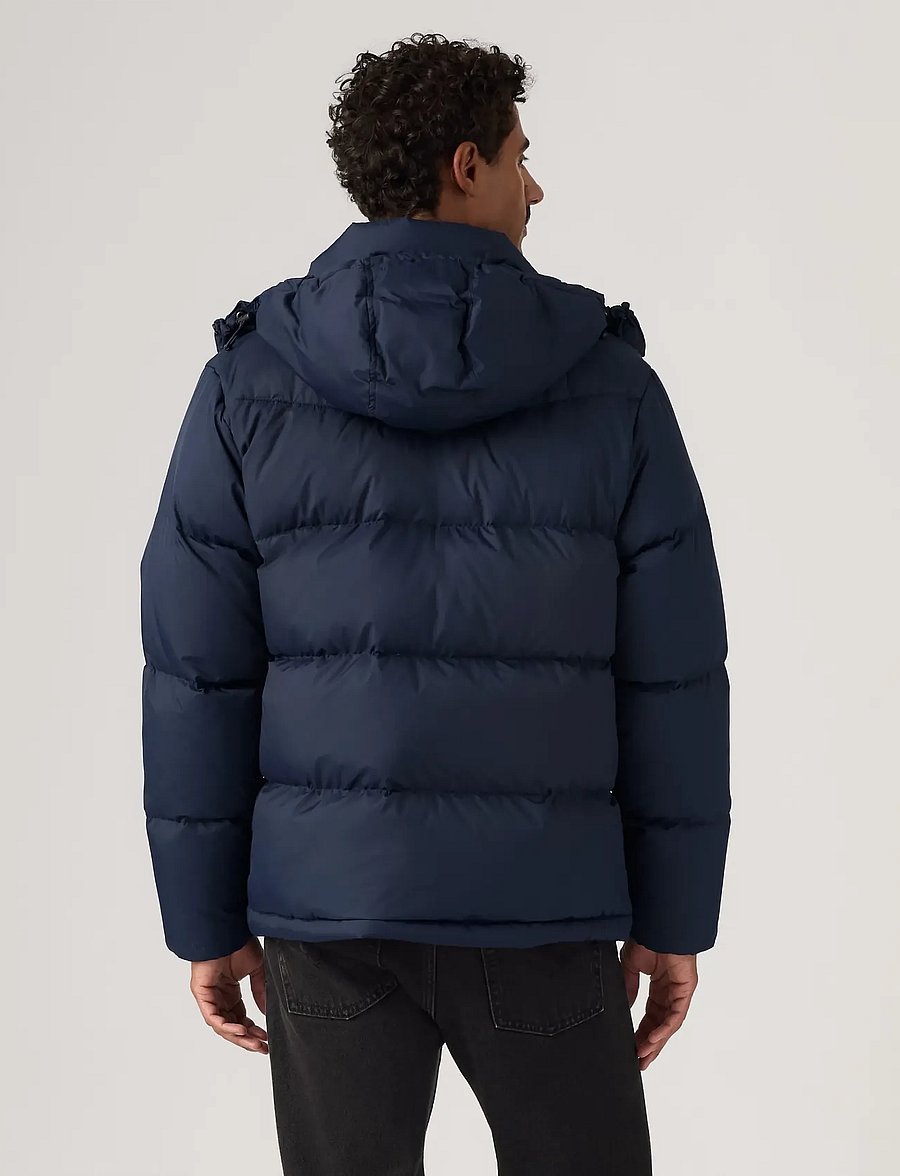 Levi's® - ROCKWELL HOODED PUFFER 1 NAVY - shop efter stil - blues - 4