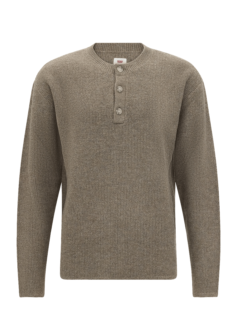 Levi's® - WOODACRE HENLEY SWEATER BRINDL - Ümara kaelusega - neutrals - 0