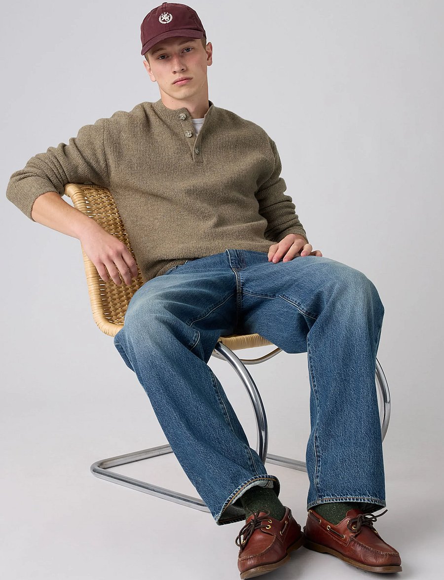 Levi's® - WOODACRE HENLEY SWEATER BRINDL - poloer i strik med lange ærmer - neutrals - 3