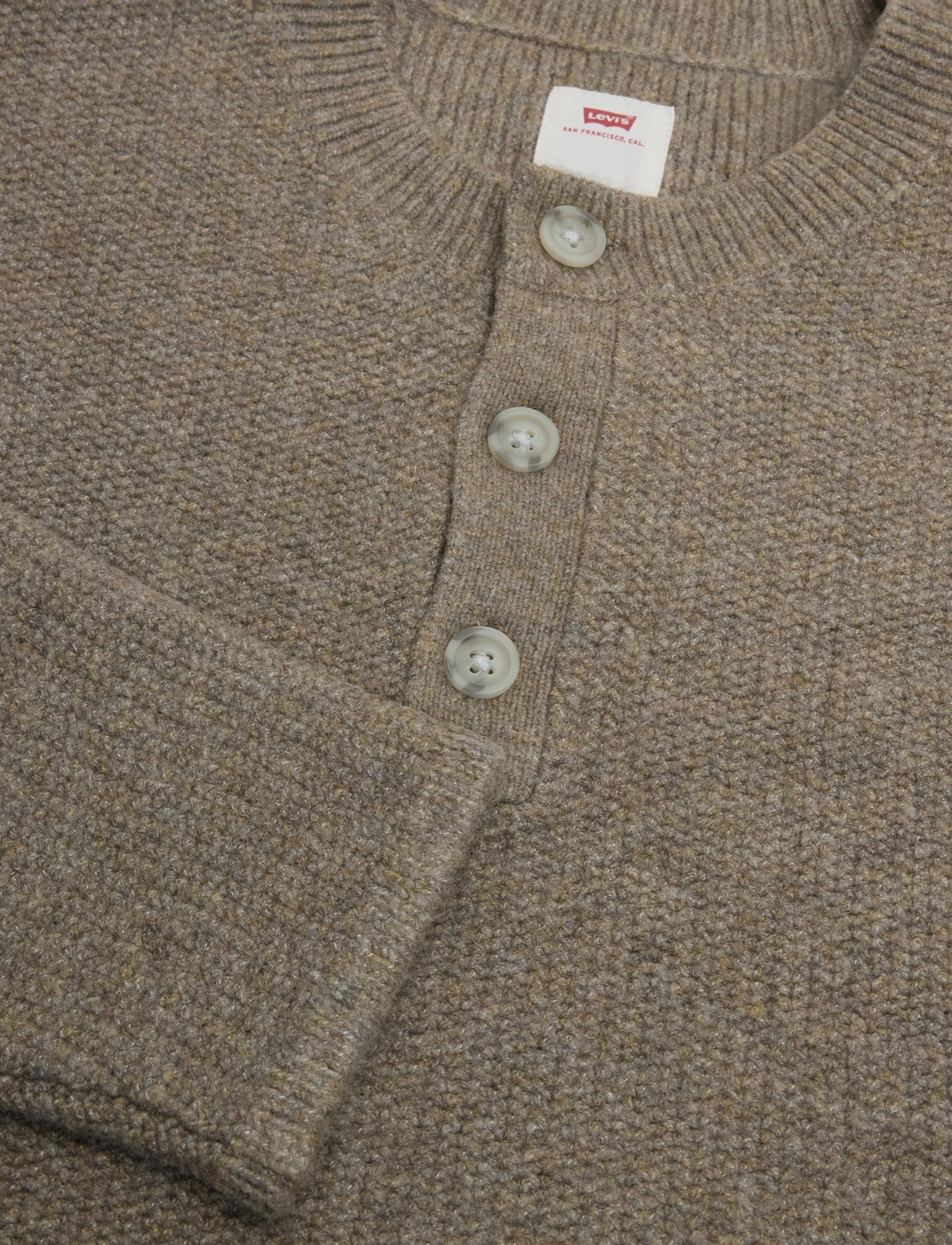 Levi's® - WOODACRE HENLEY SWEATER BRINDL - neutrals - 2