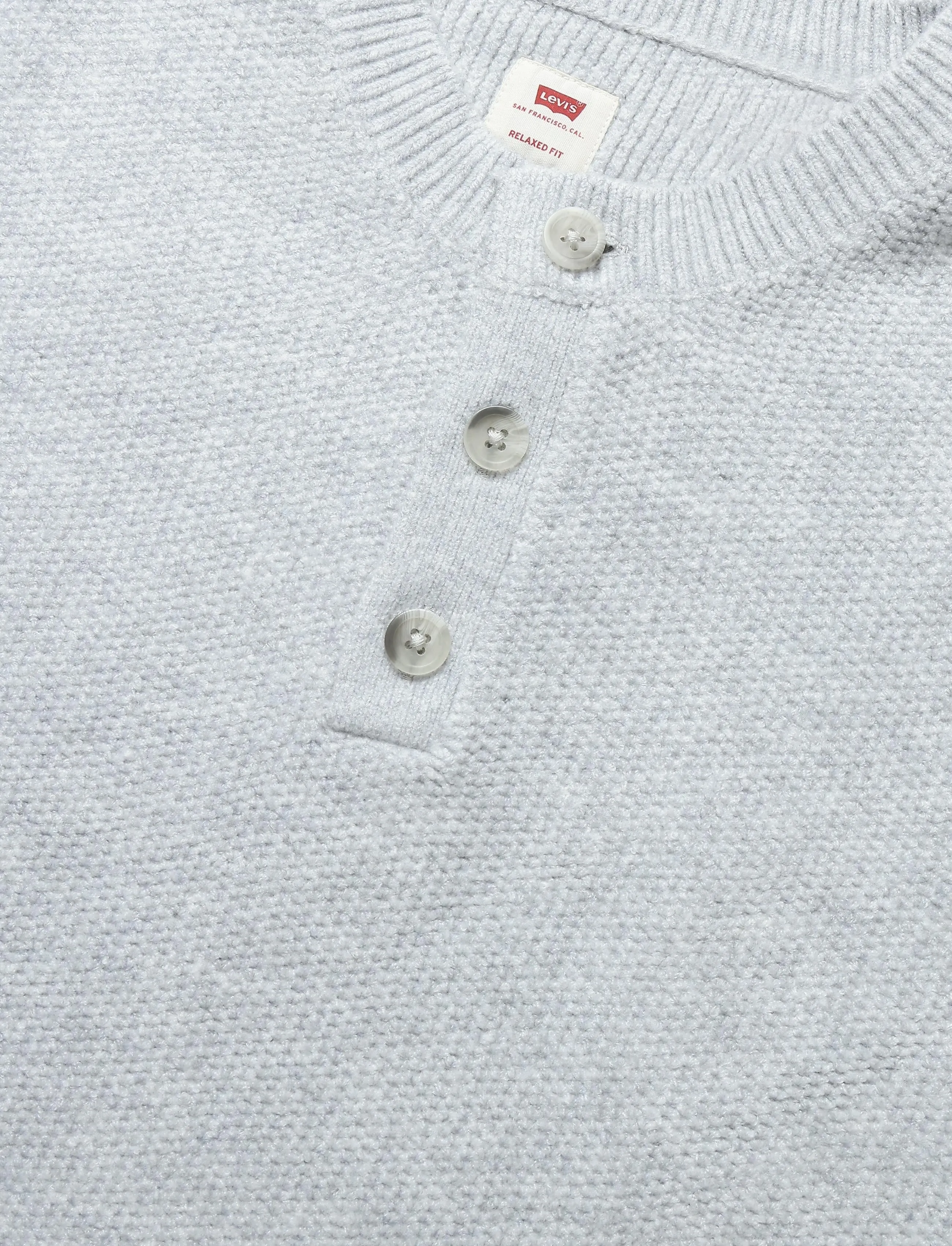 Levi's® - WOODACRE HENLEY SWEATER WARM L - pikkade varrukatega kootud polod - greys - 2