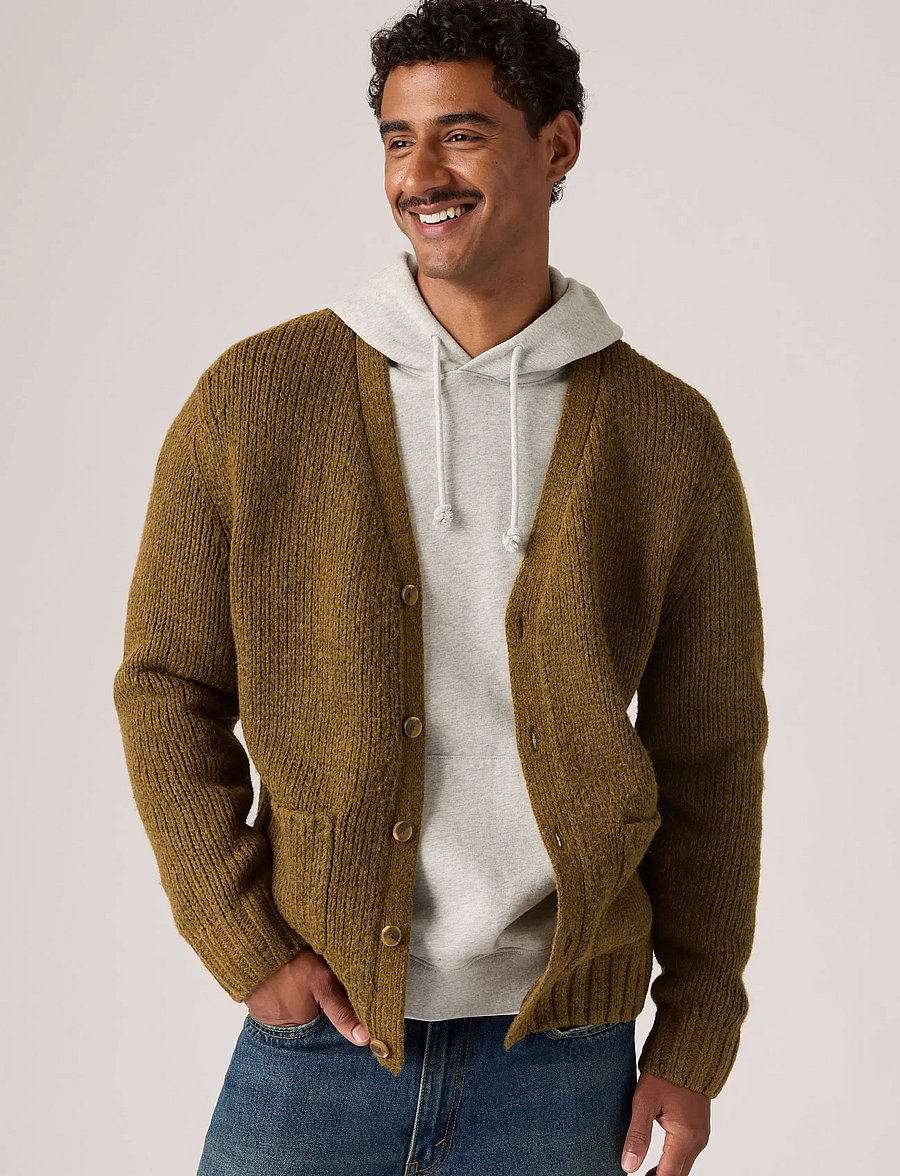 Levi's® - MAMMOTH CARDIGAN FOXTROT BROWN - kardiganid - neutrals - 0