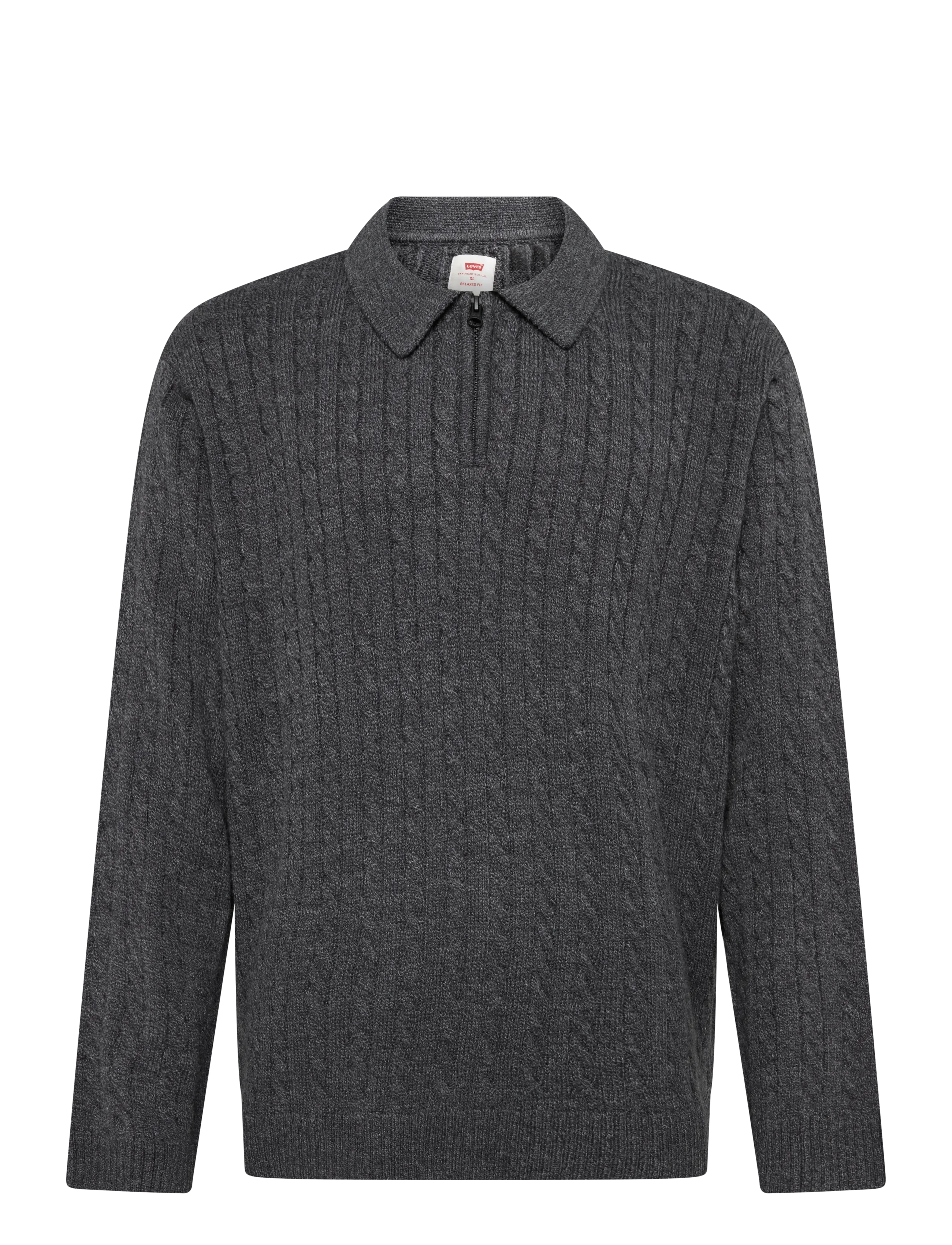 Levi's® MASON COLLARED QUARTER ZIP OBS - Kleidung - BLACKS / black