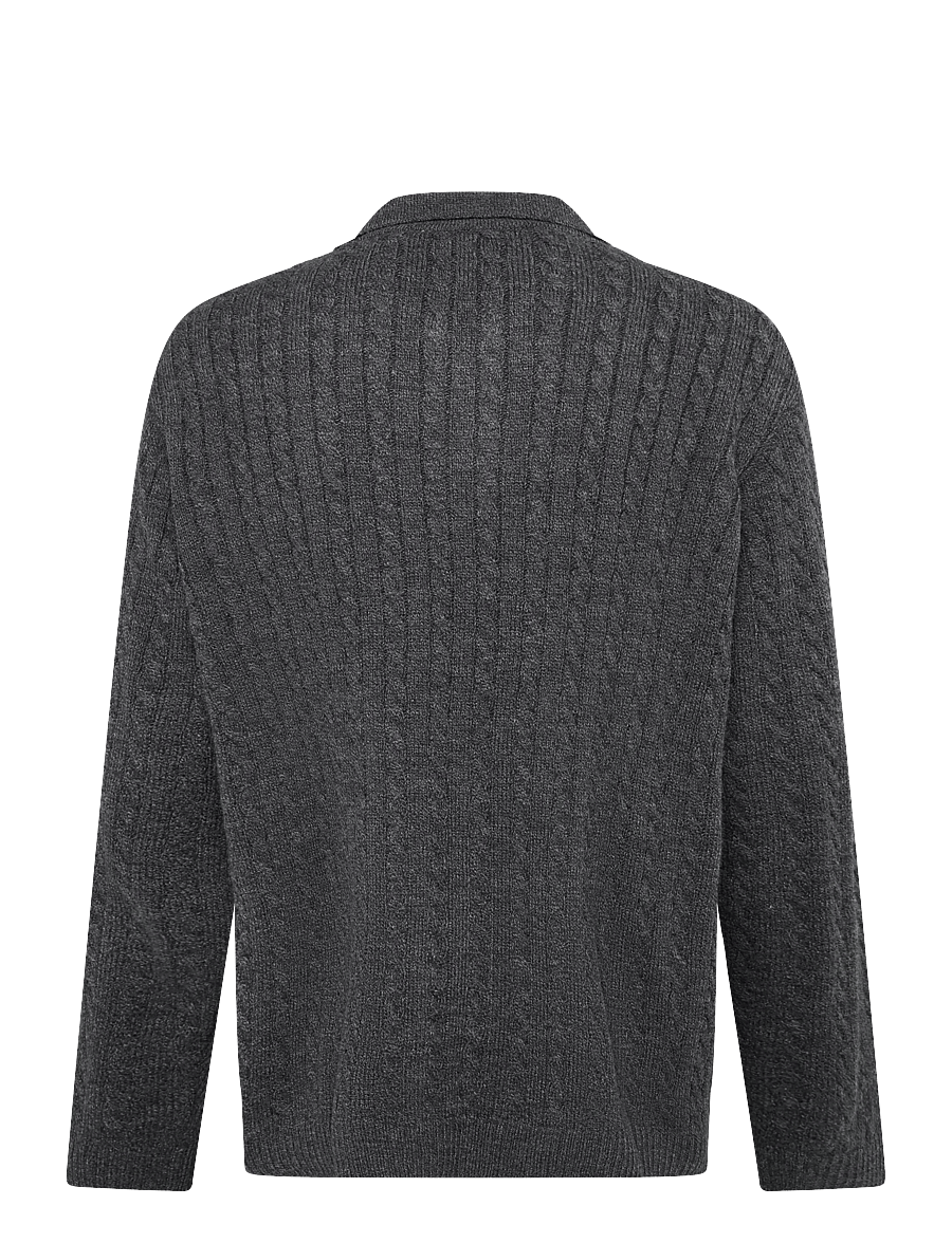 Levi's® - MASON COLLARED QUARTER ZIP OBS - långärmade stickade pikétröjor - blacks - 2