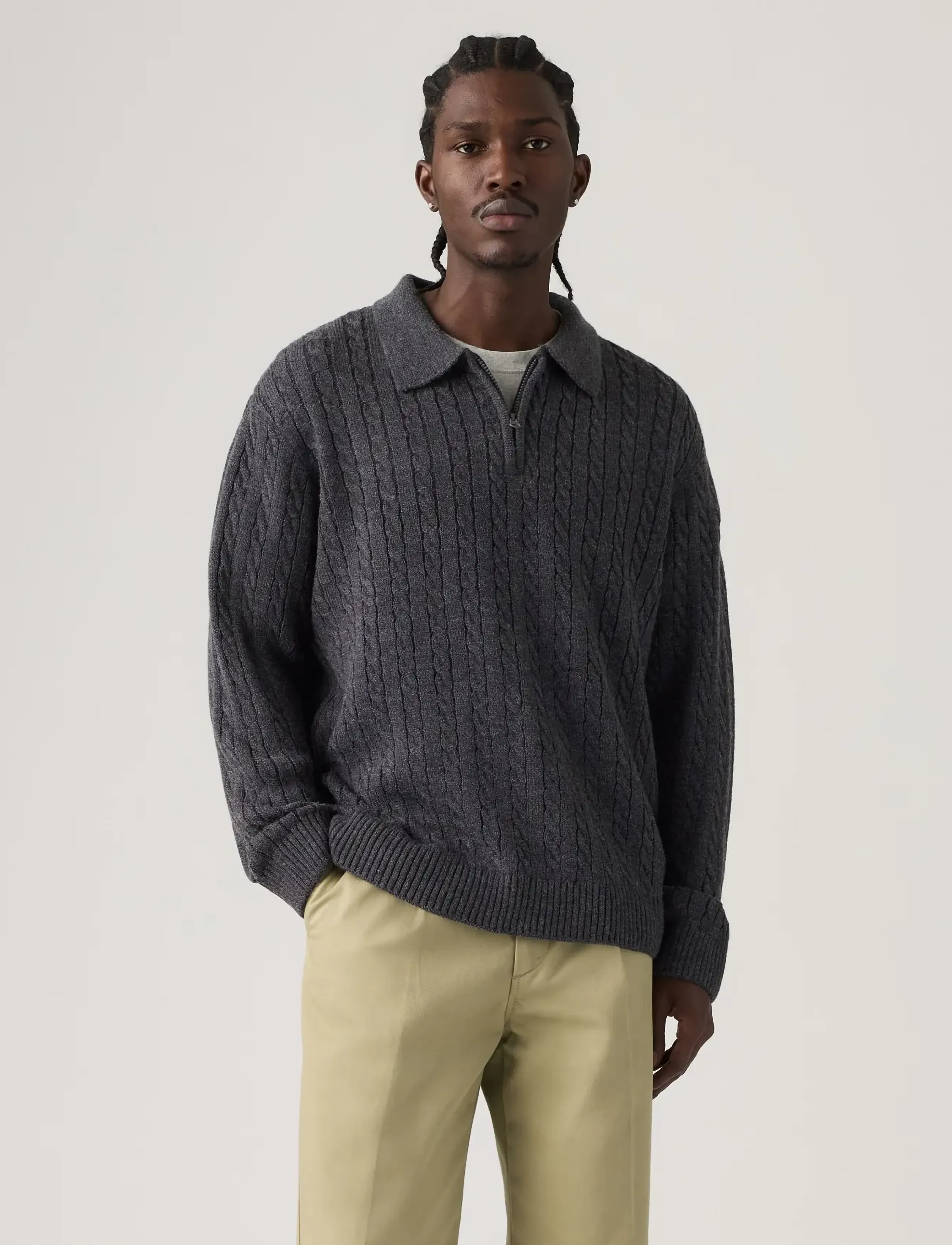 Levi's® - MASON COLLARED QUARTER ZIP OBS - blacks - 3