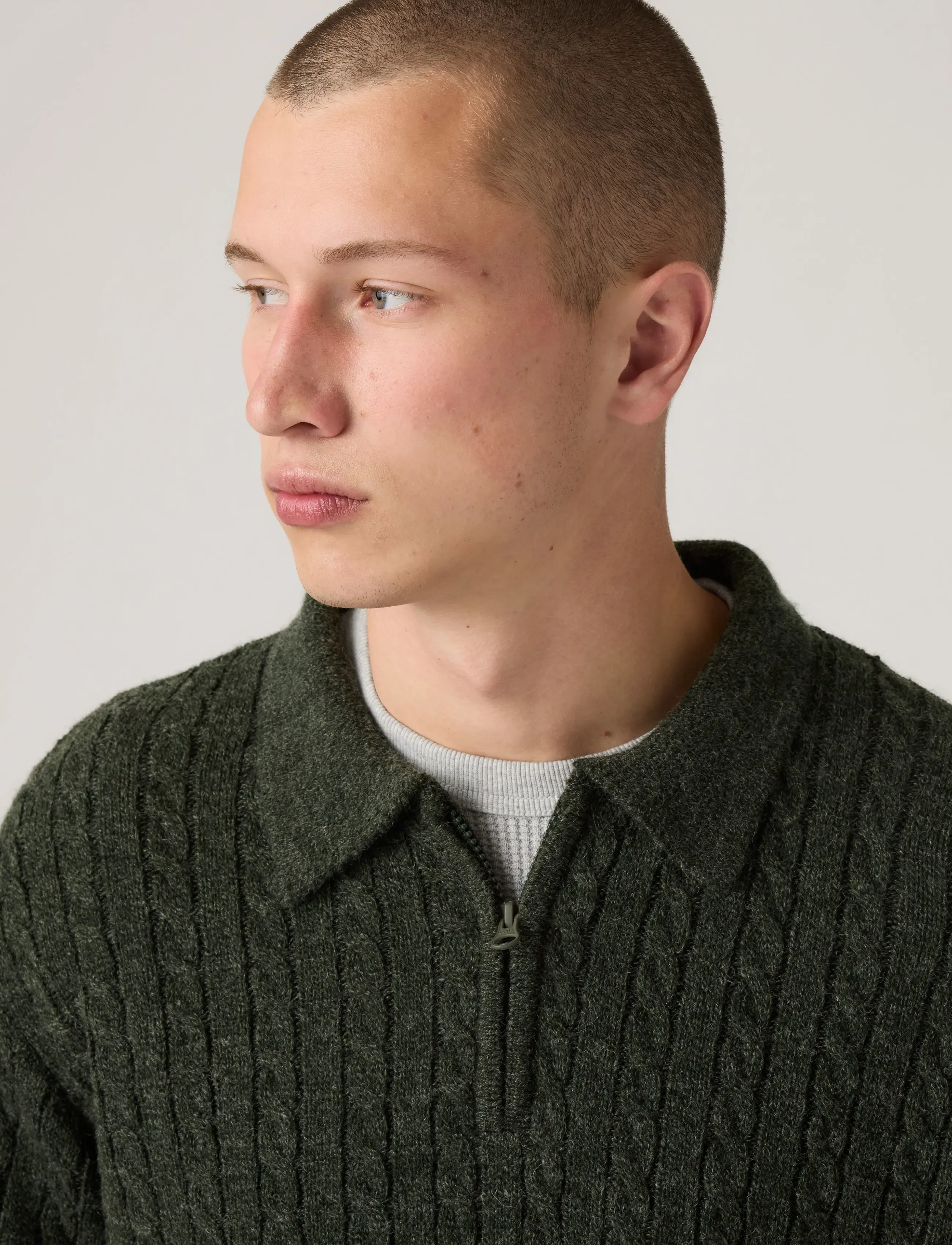 Levi's® - MASON COLLARED QUARTER ZIP WIN - höstkläder - greens - 3
