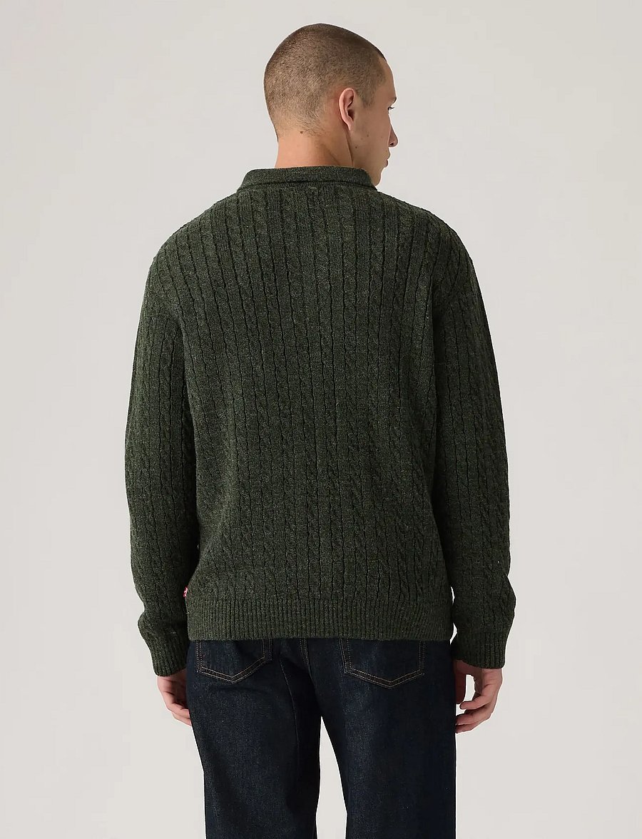 Levi's® - MASON COLLARED QUARTER ZIP WIN - poloer i strik med lange ærmer - greens - 5