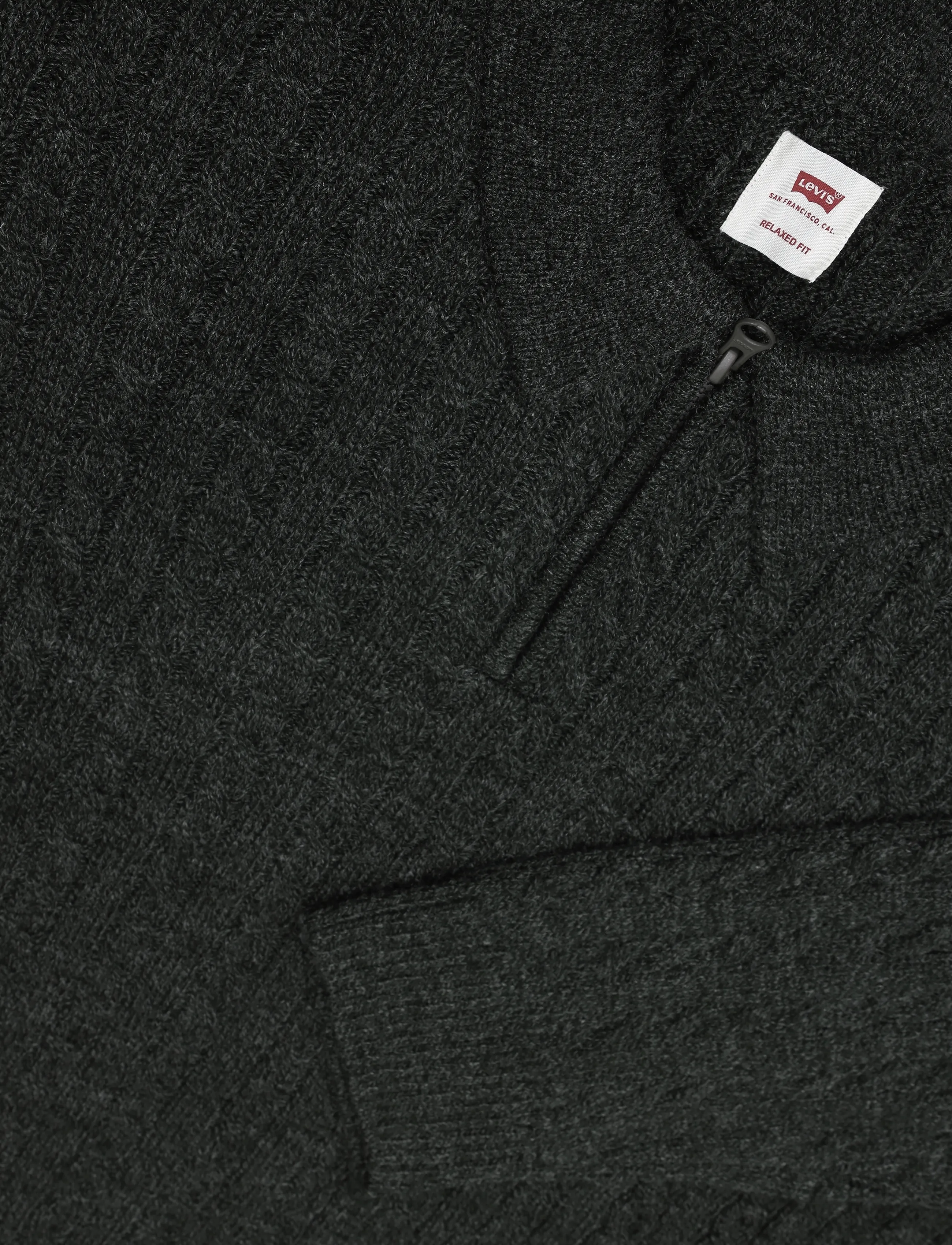 Levi's® - MASON COLLARED QUARTER ZIP WIN - langärmelige strick-polohemden - greens - 2